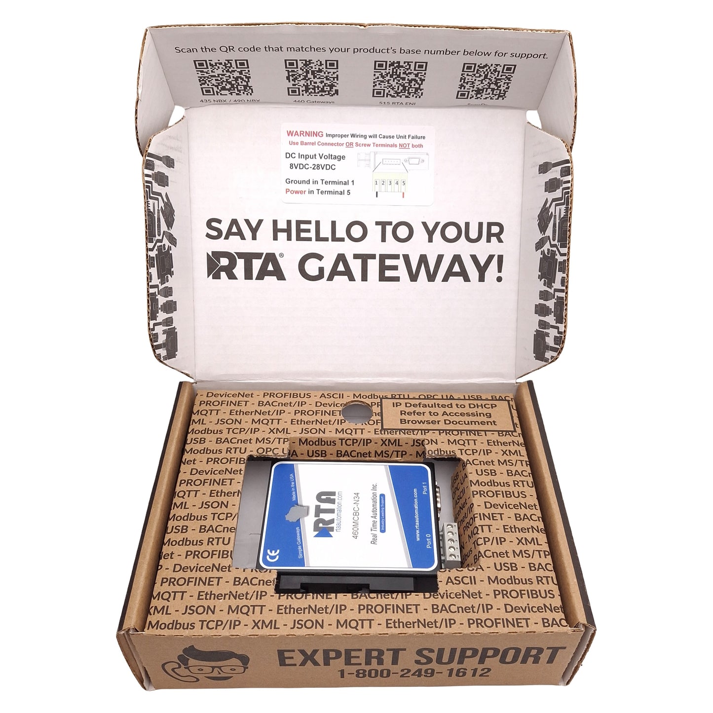 New – Open box RTA 460MCBC-N34-D Modbus TCP/IP Server to BACnet/IP Server Gateway, 12-24VDC