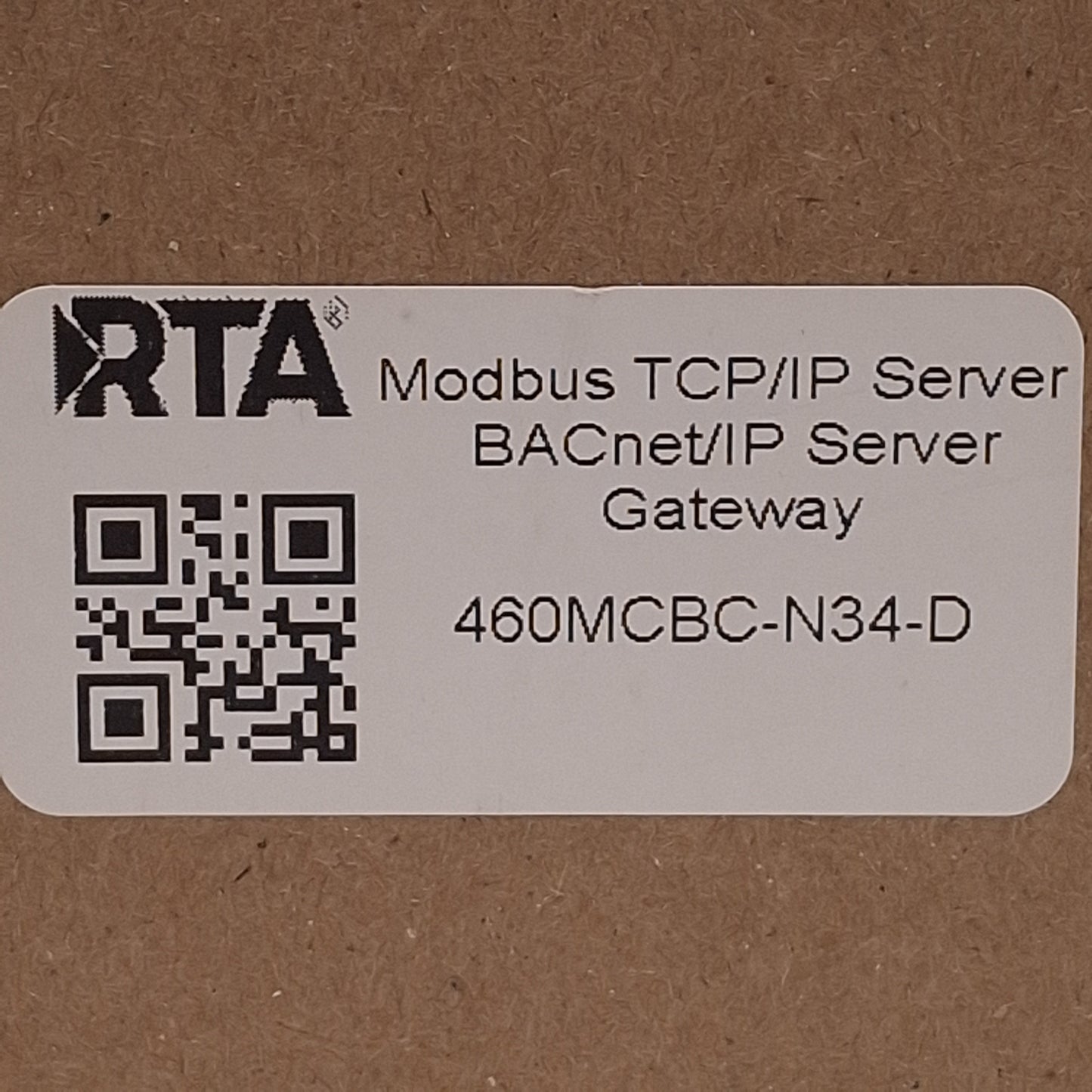 New – Open box RTA 460MCBC-N34-D Modbus TCP/IP Server to BACnet/IP Server Gateway, 12-24VDC