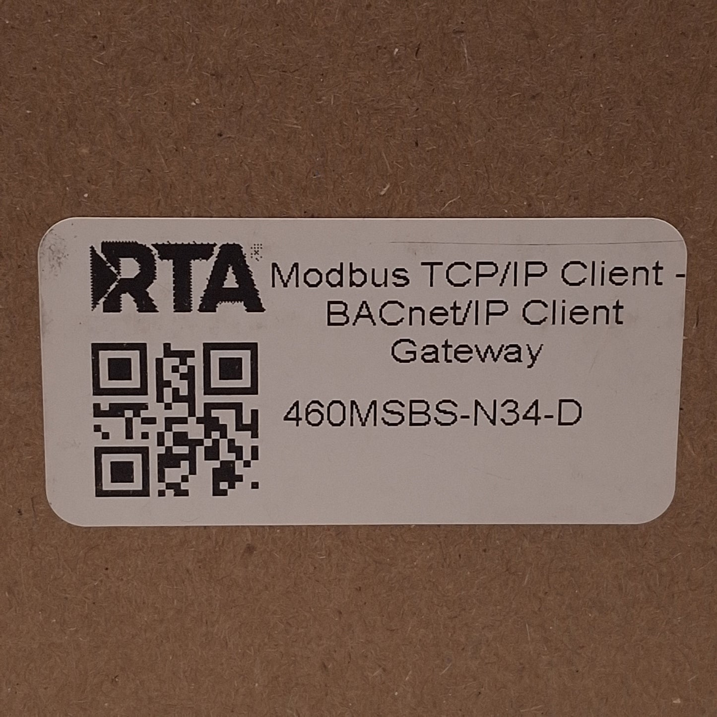 New – Open box RTA 460MSBS-N34-D Modbus TCP/IP Client to BACnet/IP Client Gateway, 12-24VDC
