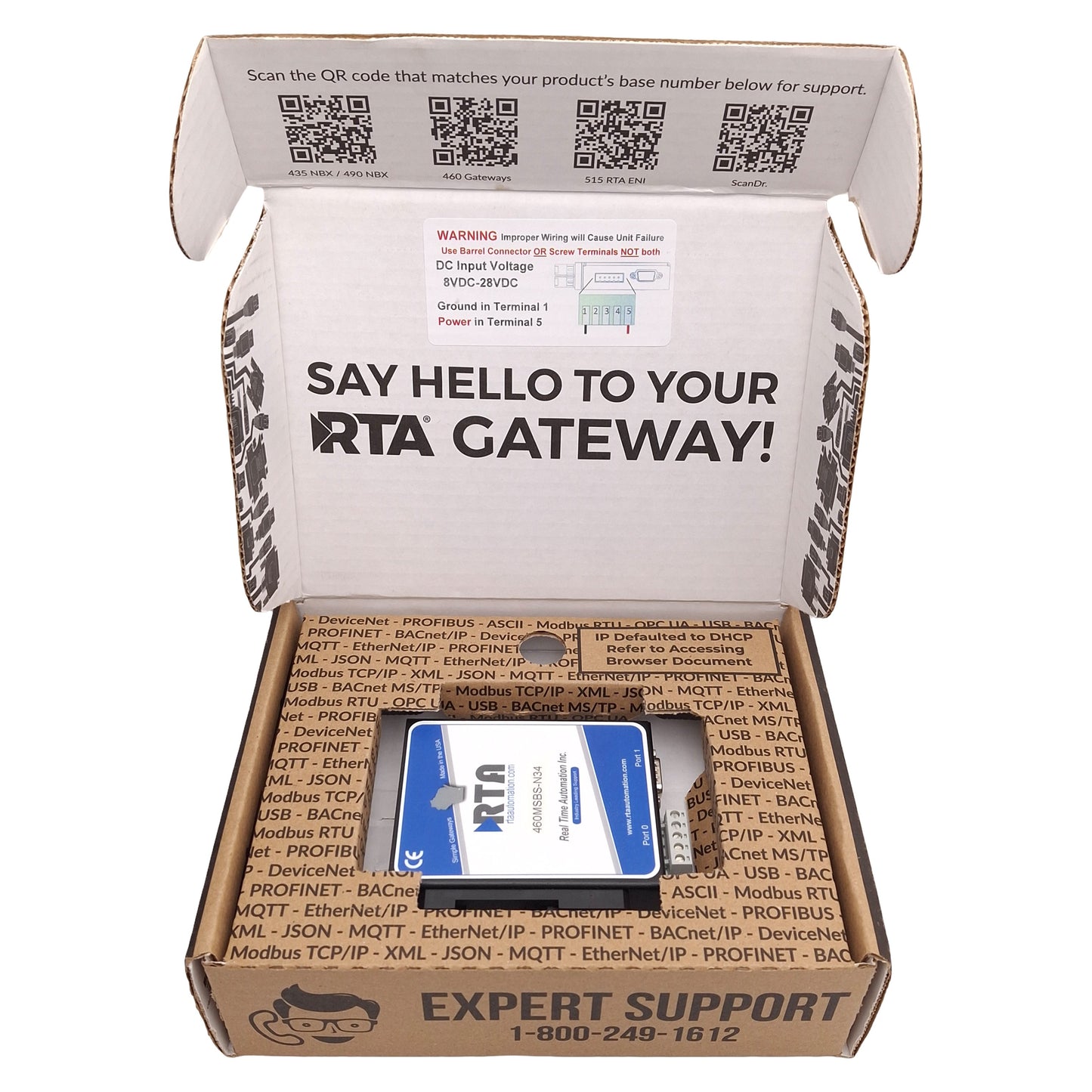 New – Open box RTA 460MSBS-N34-D Modbus TCP/IP Client to BACnet/IP Client Gateway, 12-24VDC
