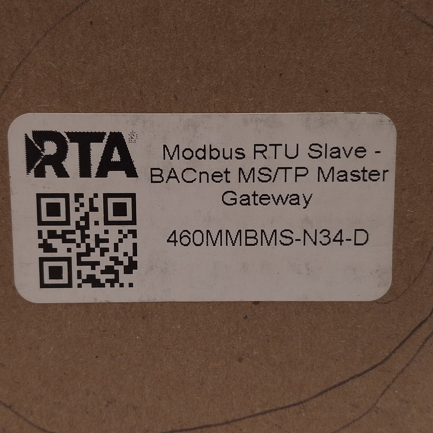 New – Open box RTA 460MMBMS-N34-D Modbus RTU Slave to BACnet MS/TP Master Gateway, 12-24VDC