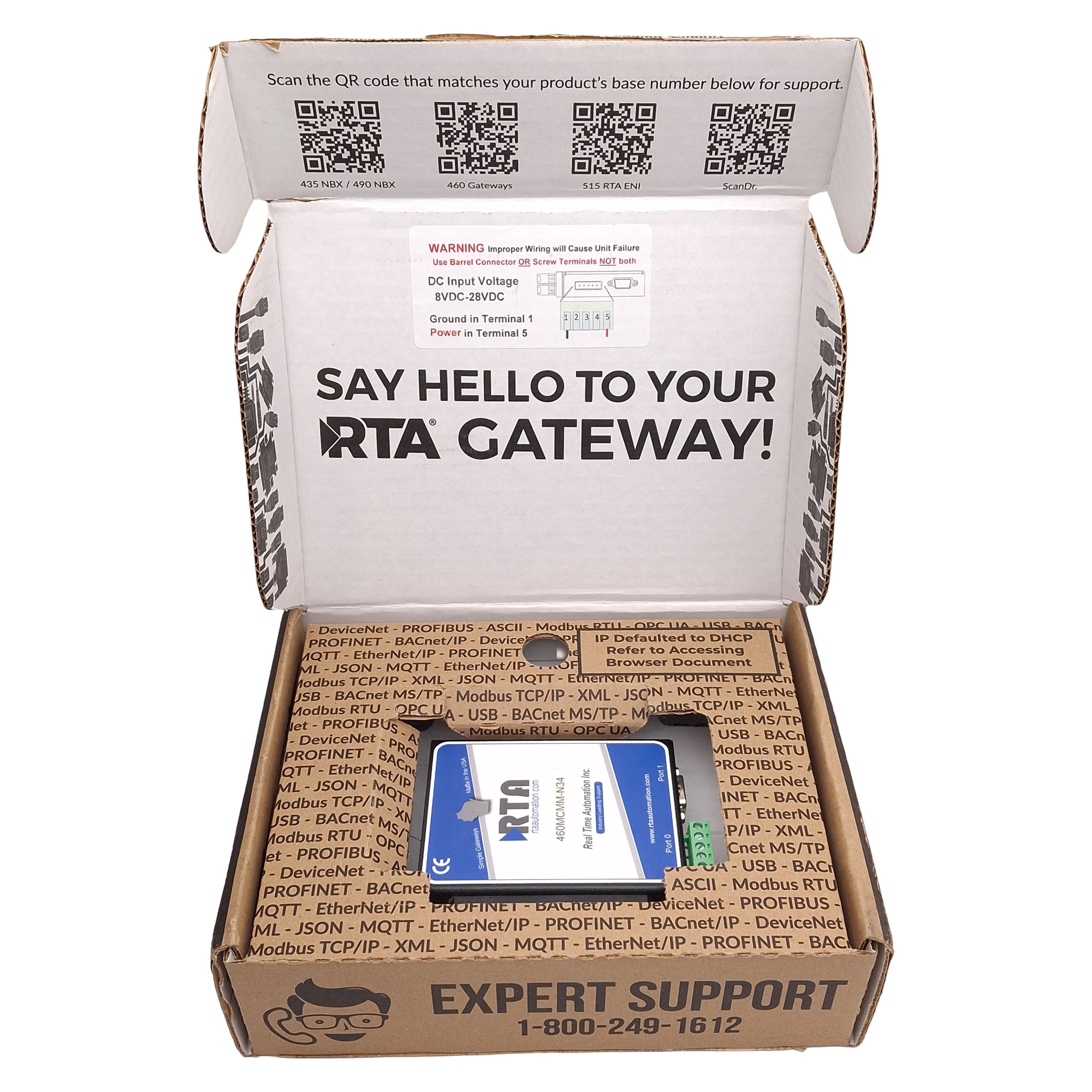 RTA 460MCMM-N34-D Modbus TCP/IP Server to Modbus RTU Slave Gateway, 12 ...