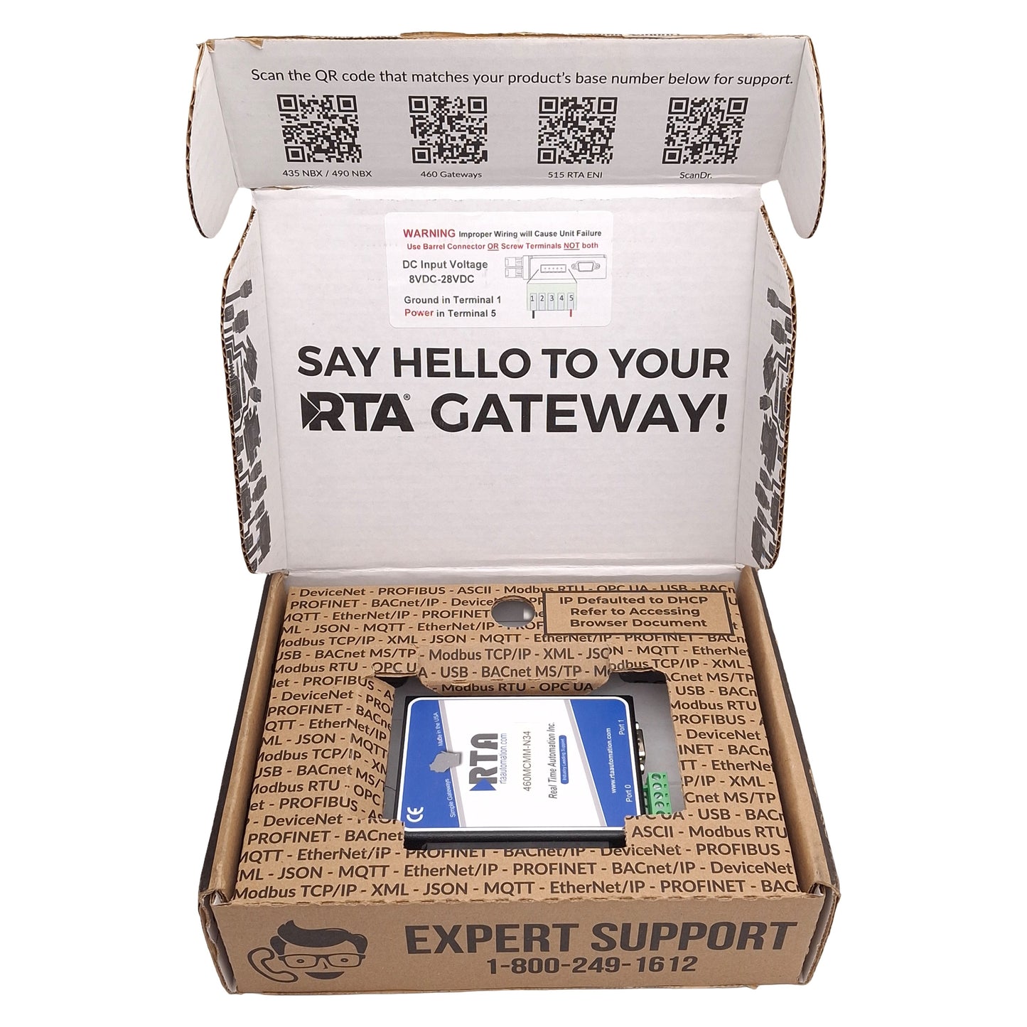New – Open box RTA 460MCMM-N34-D Modbus TCP/IP Server to Modbus RTU Slave Gateway, 12-24VDC