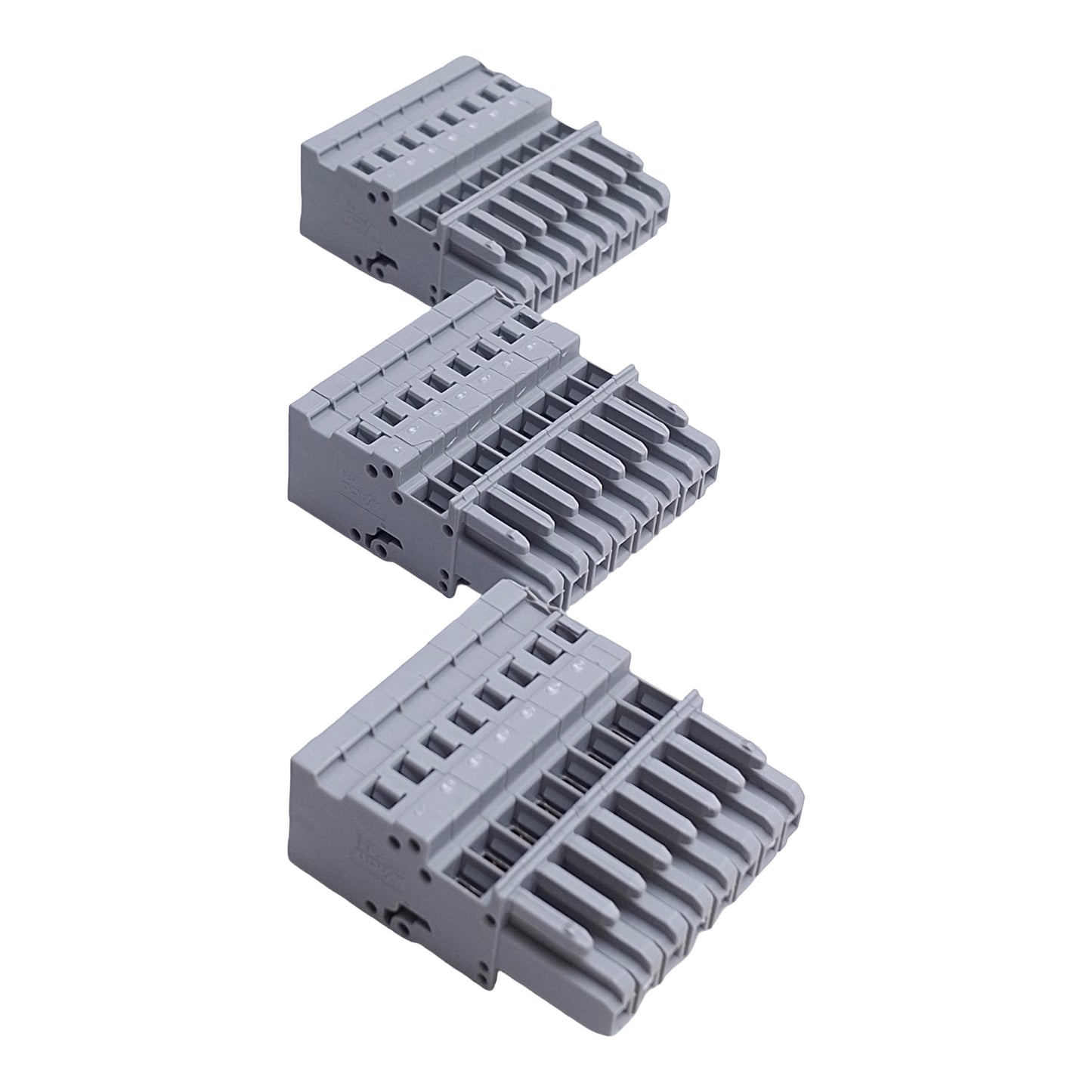 New – Open box Lot of 3 Wago 769-108 X-Com Female Connectors, 8-Position, 5mm Pitch, Cage Clamp