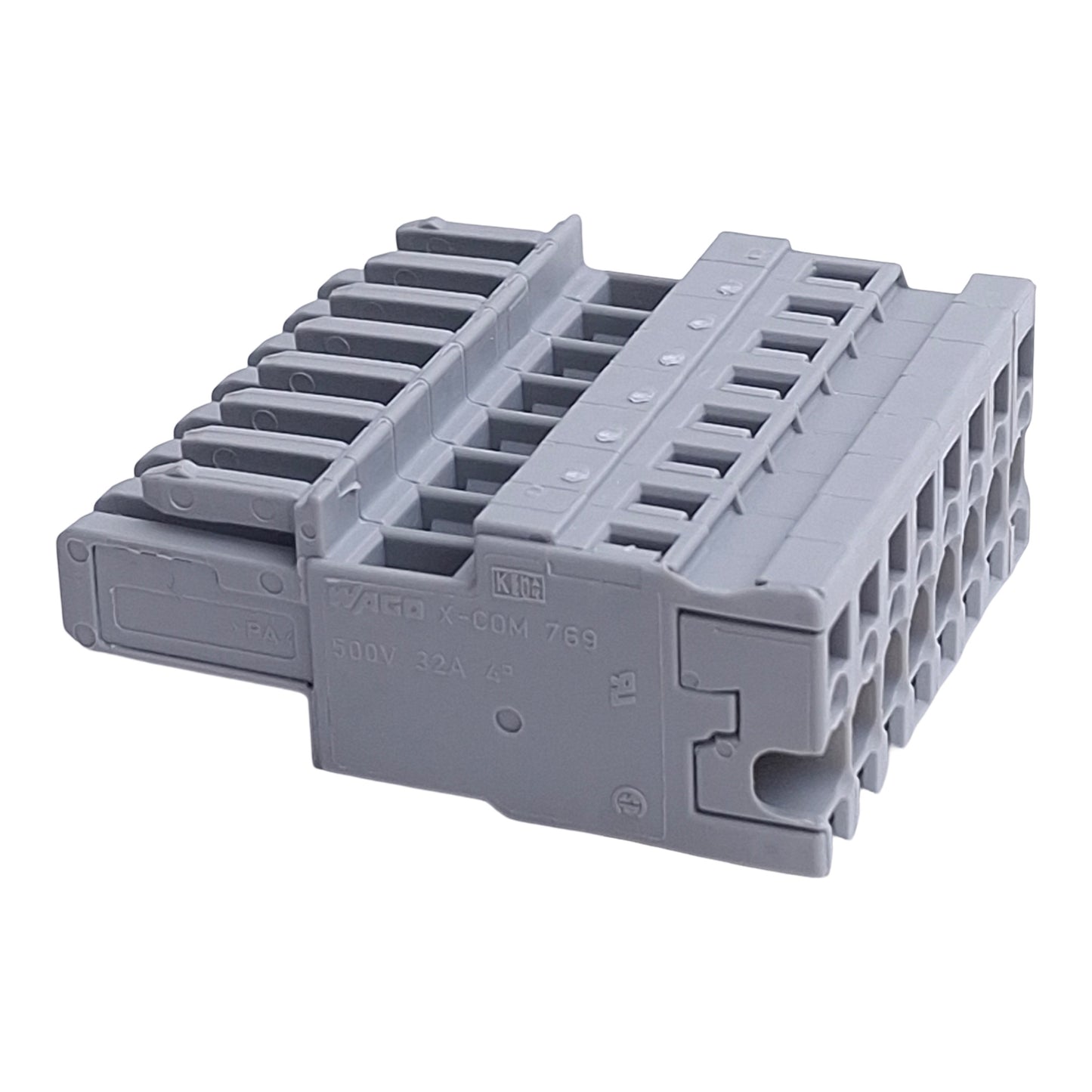 New – Open box Lot of 3 Wago 769-108 X-Com Female Connectors, 8-Position, 5mm Pitch, Cage Clamp