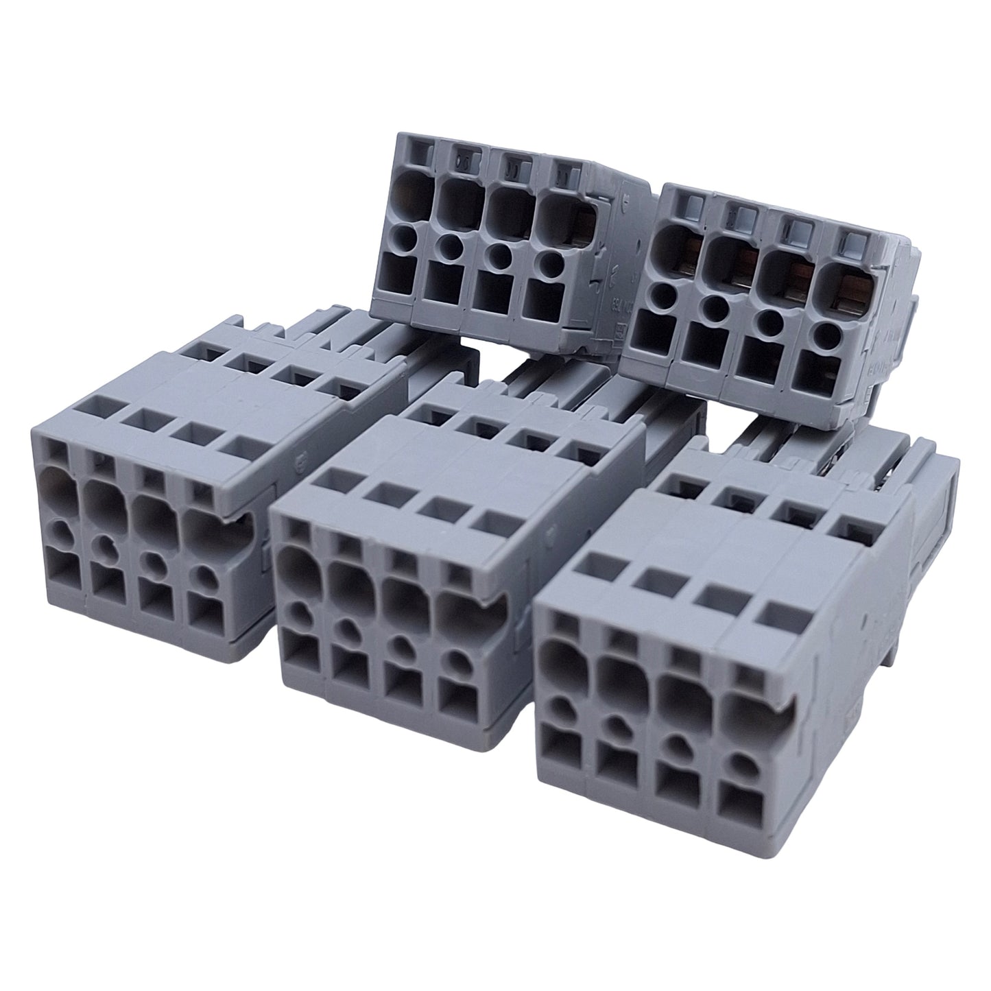 New – Open box Lot of 5 Wago 769-104 X-Com Female Connector 4-Position, 500V 32A, 12-28AWG