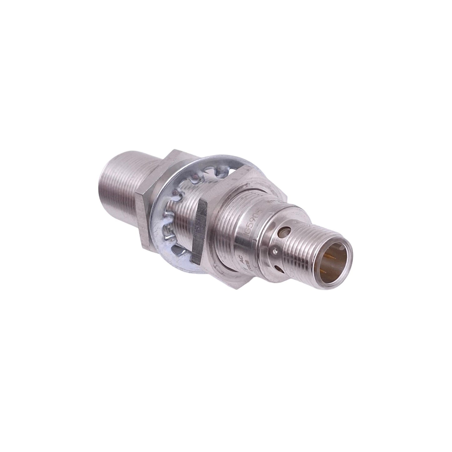 Used IFM IG5905 Inductive Proximity Sensor, PNP/NPN 100mA Out, 10-36VDC, M12 4-Pin