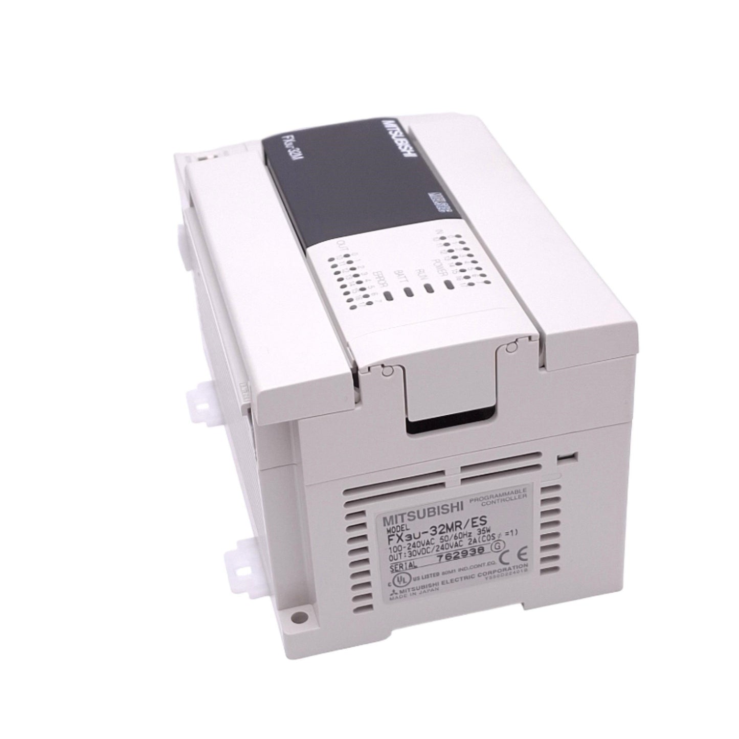 Used Mitsubishi FX3U-32MR/ES CPU Unit for MELSEC-F FX3U PLC, 32DI/O, 100-240VAC