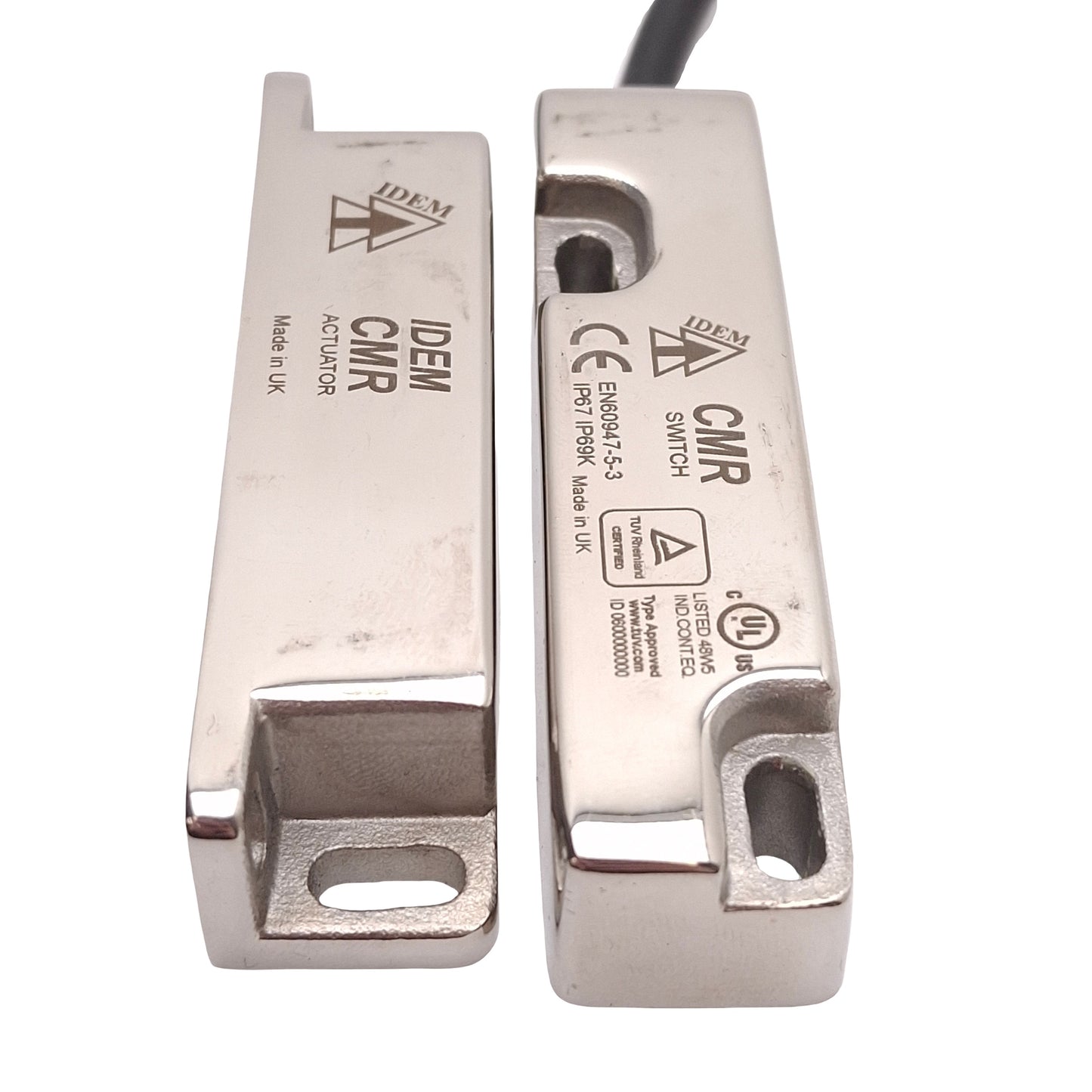 Used IDEM 138018 CMR Magnetic Non-Contact Safety Interlock Switch, 2NC, 250VAC 2A, 5m