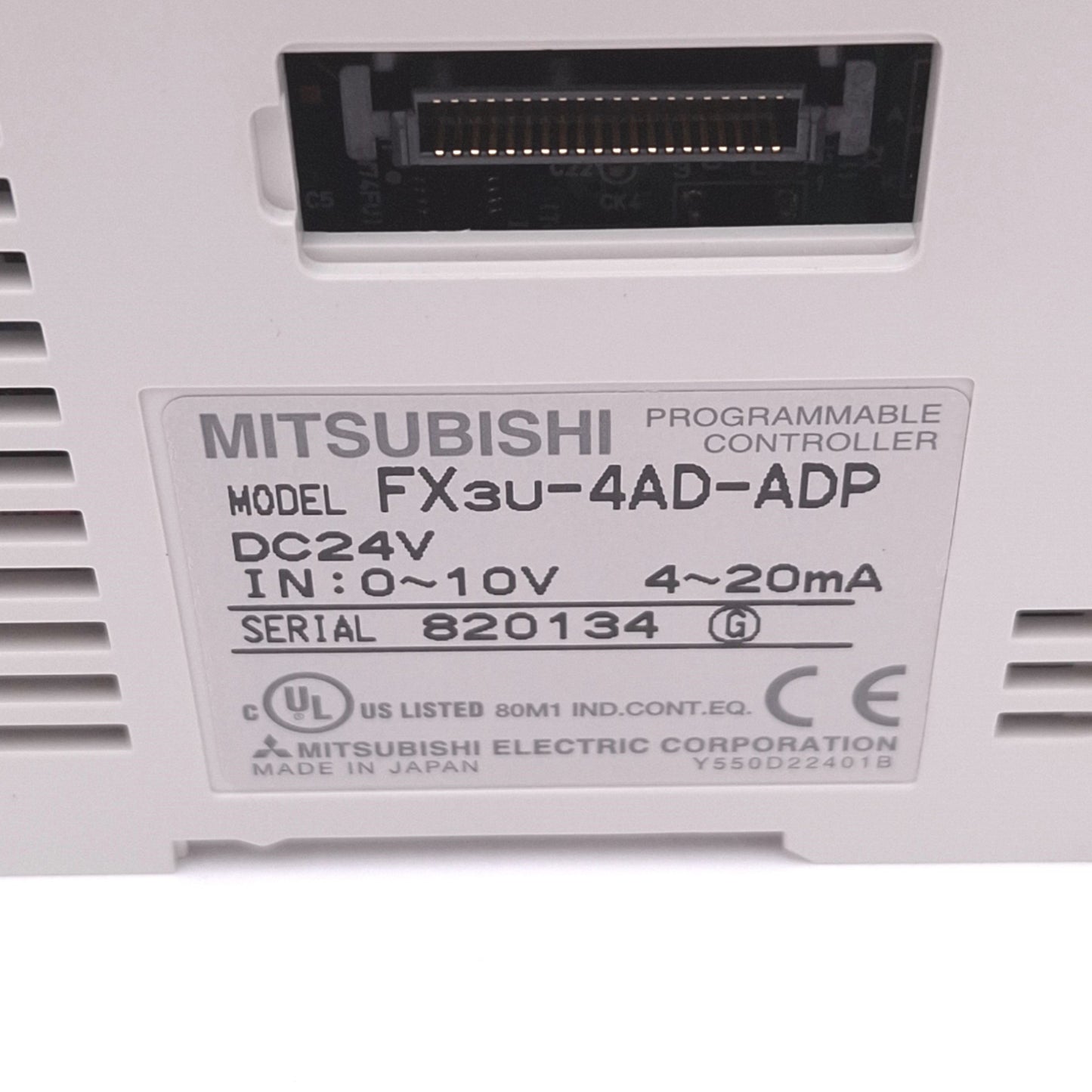 Used Mitsubishi FX3U-4AD-ADP Analog Input Module, 4-Channel, 0-10V 4-20mA In