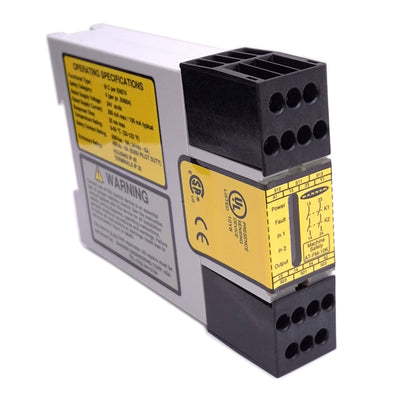 Used Banner AT-FM-10K DUO-TOUCH Safety Relay, 2NO, 1NC Aux, 6A Max, 24VAC/DC