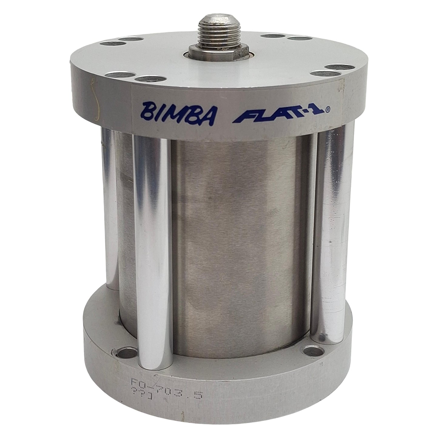 Used Bimba FO-703.5 FLAT-1 Pneumatic Cylinder, ø3in Bore, 3.5in Stroke, 1/4in NPT