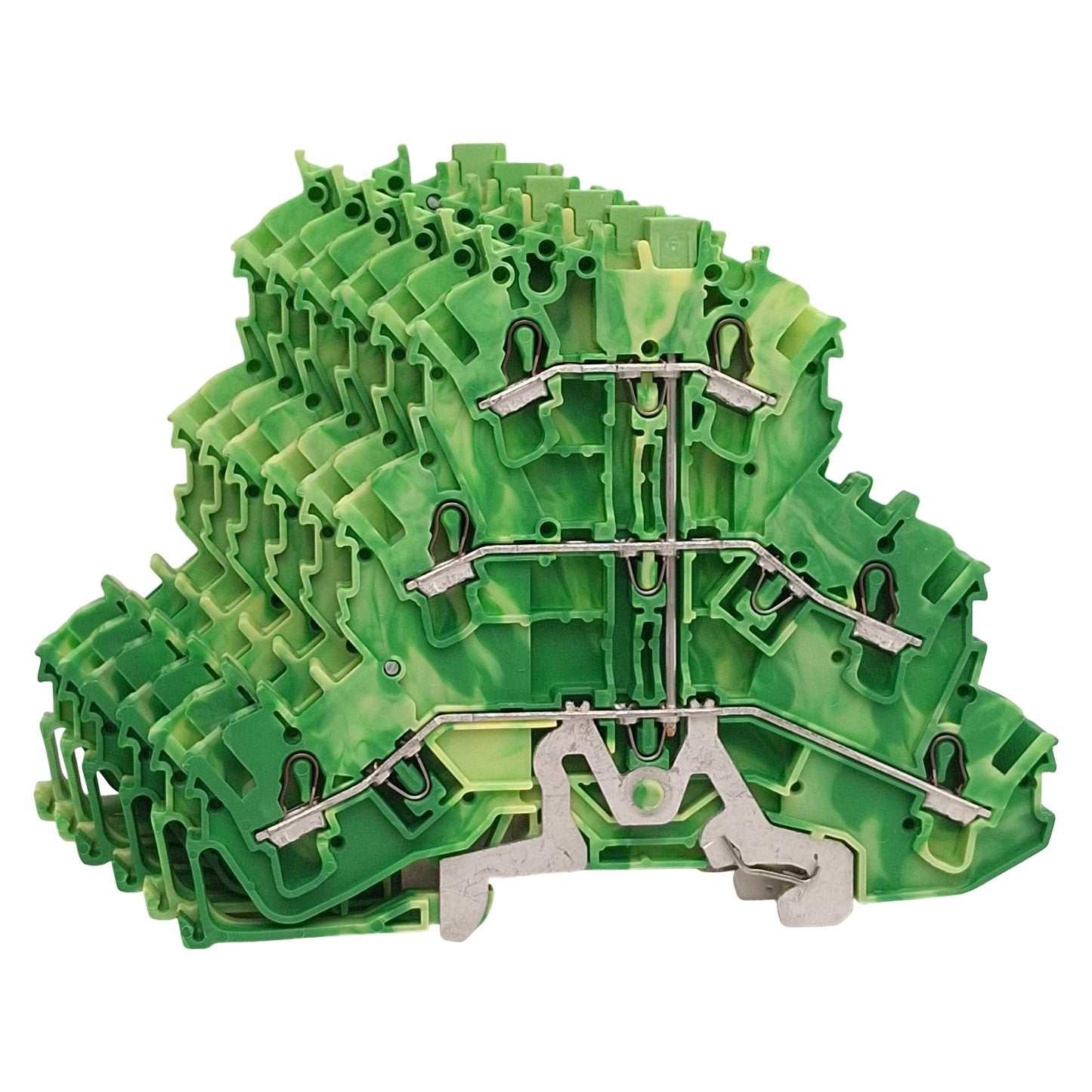 Used Lot of 6 Wago 2002-3207 TOPJOBs Triple-Deck Ground Terminal Block, 6-Pos, 5.2mm
