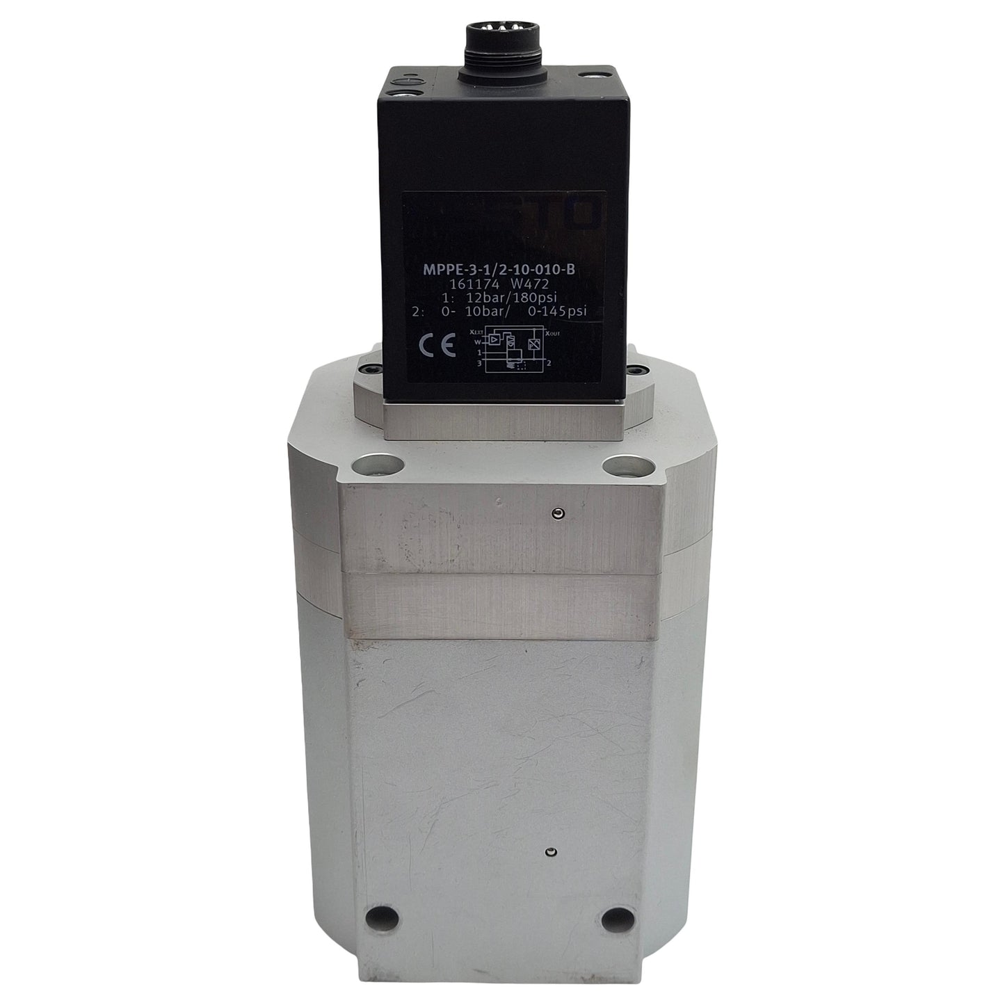 Used Festo MPPE-3-1/2-10-010-B Pressure Regulator, G1/2, 12bar In, 0-10bar Set, 30VDC