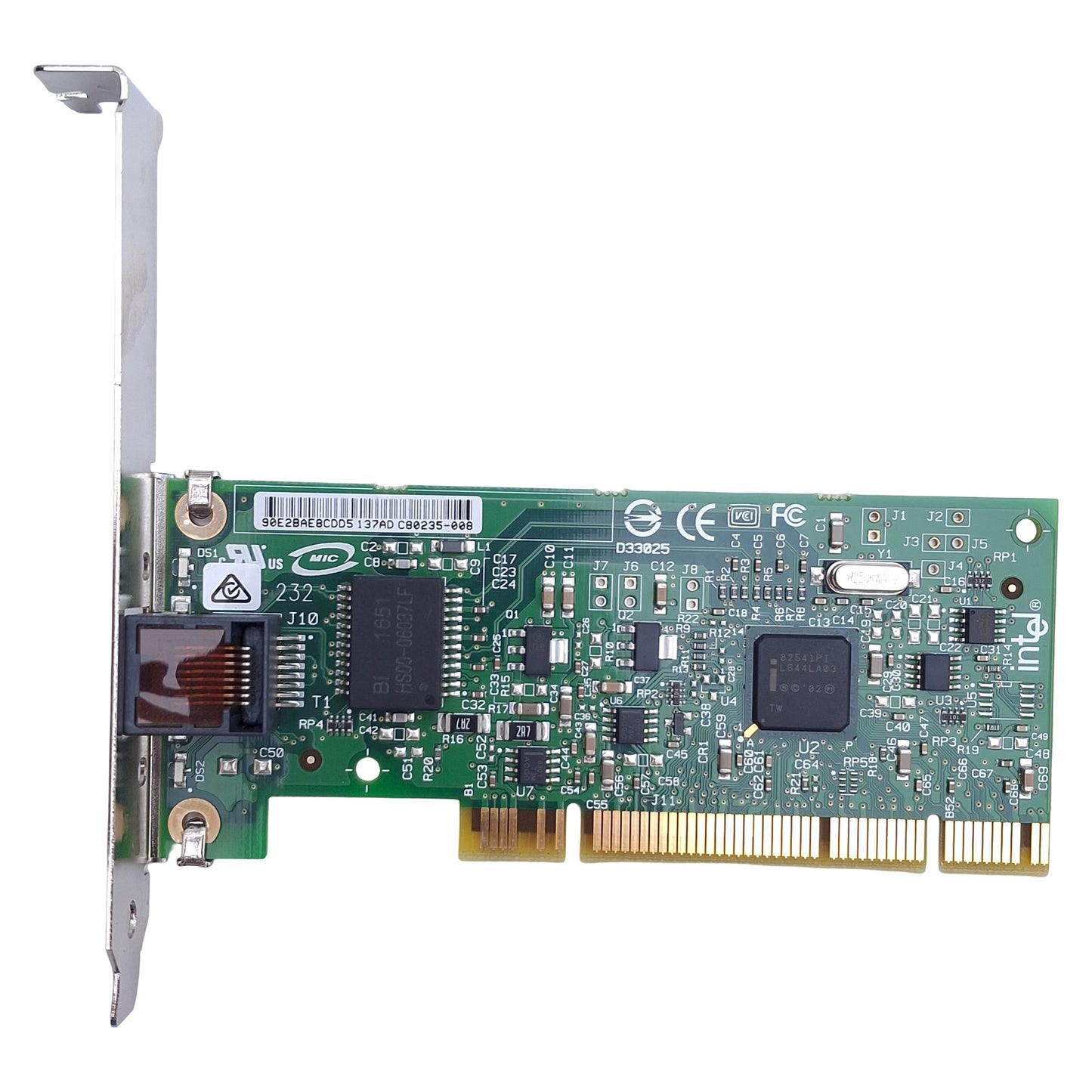 Used Intel PWLA8391GTBLK PRO/1000 GT Desktop Adapter RJ45, 10/100/1000 Mbps Data Rate
