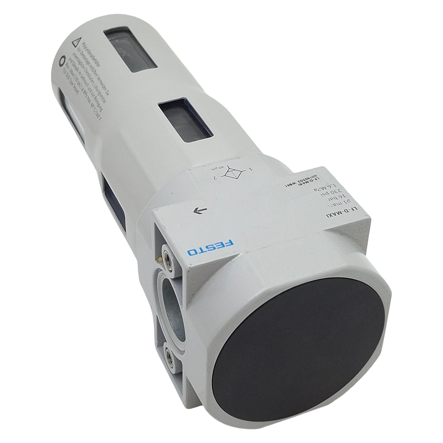 Used Festo LF-D-MAXI 192553 Pneumatic Filter, 0-16Bar, 40µm Filtration, Sub-Base