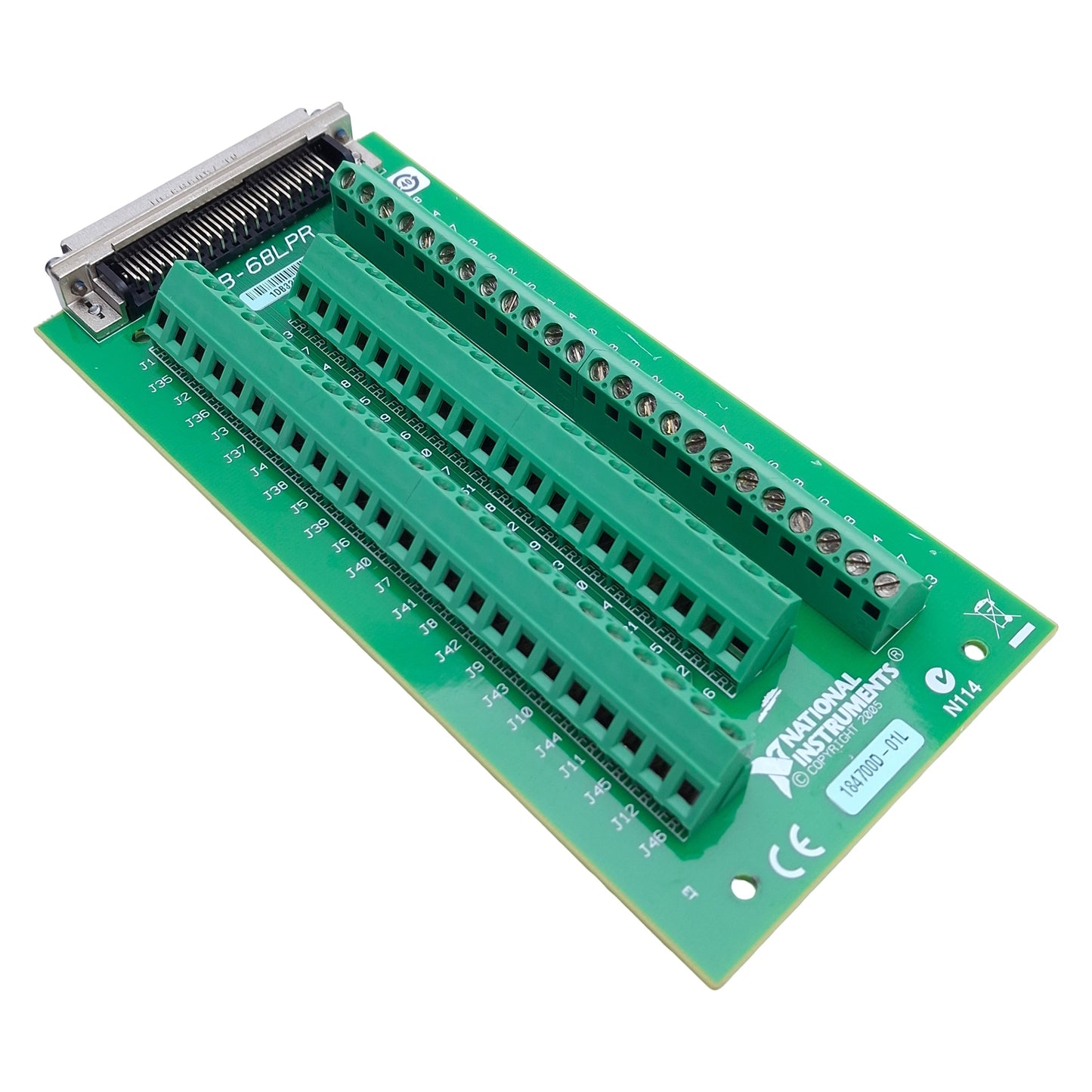Used National Instruments CB-68LPR 184700D-01L Breakout Board, 68-Pin VHDCI Female