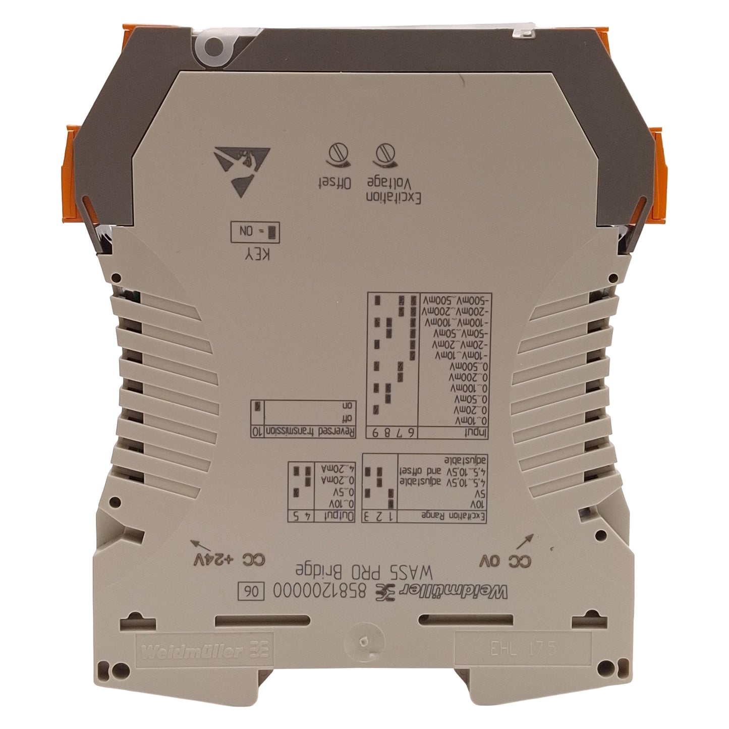 Used Weidmuller 8581200000 WAS5 PRO Bridge Measuring Transducer, -500mV~+500mV, 24VDC