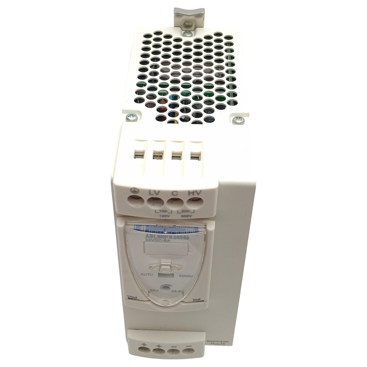 Used Telemecanique ABL8RPS24050 Power Supply 120/500VAC In, 5-4.16A 24-28VDC Out