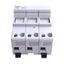 Used Bussman CH143D Fuse Holder, 3-Poles, 14mm x 51mm Fuses, 600V 40A, DIN Rail