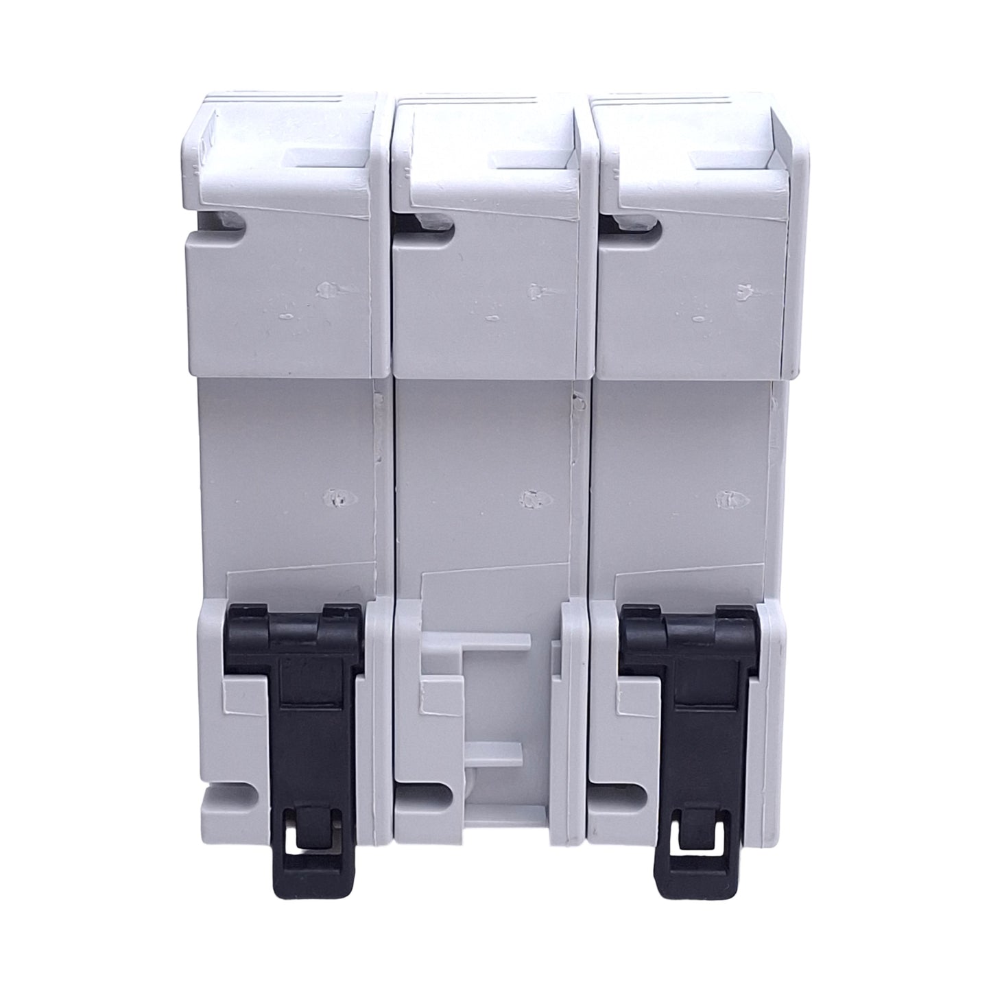 Used Bussman CH143D Fuse Holder, 3-Poles, 14mm x 51mm Fuses, 600V 40A, DIN Rail