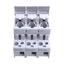 Used Bussman CH143D Fuse Holder, 3-Poles, 14mm x 51mm Fuses, 600V 40A, DIN Rail