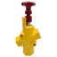Used Festo HE-N1/2-LO Shut-Off Valve, 1/2in x 1/2in x 1in NPT, 6200l/min, 1-10bar