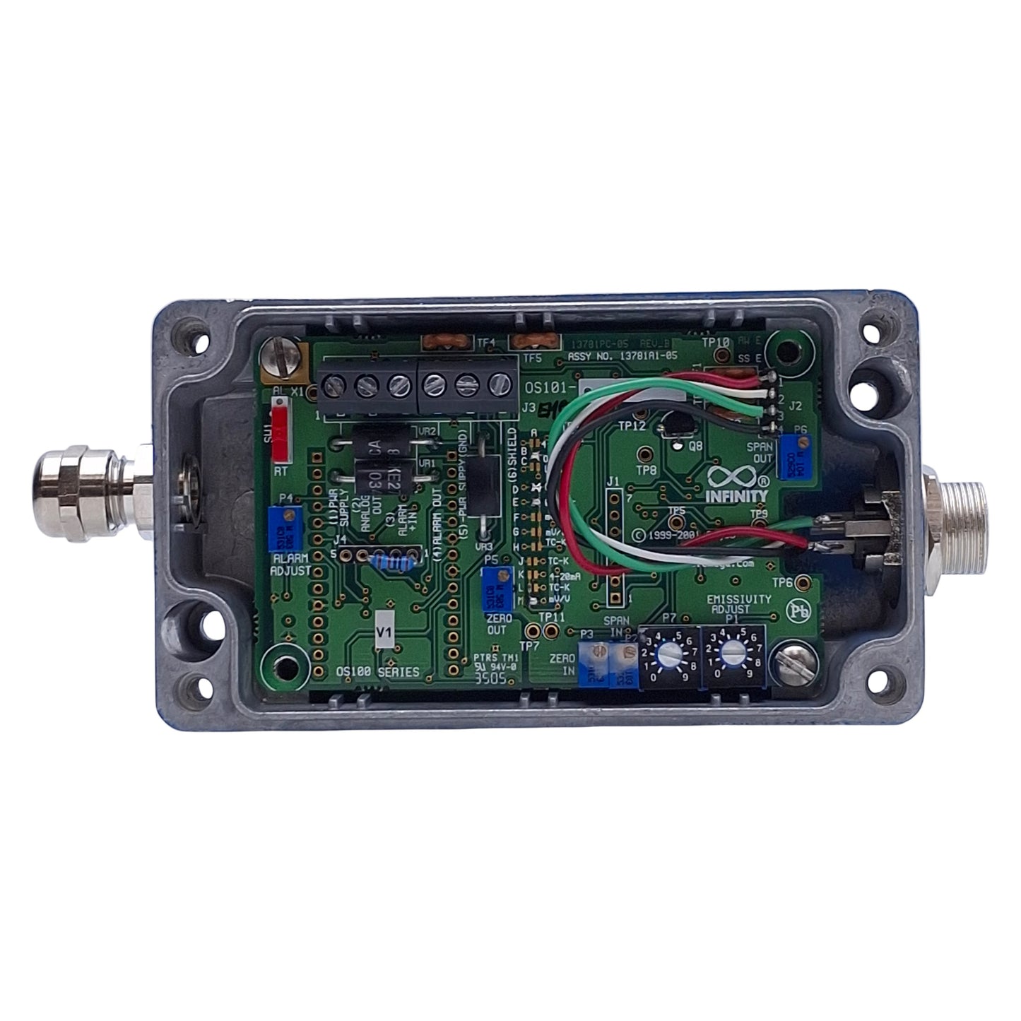 Used Omega OS101-V1 Infrared Temperature Sensor/Transmitter 24VDC, 0-5VDC Out, 5-15µm