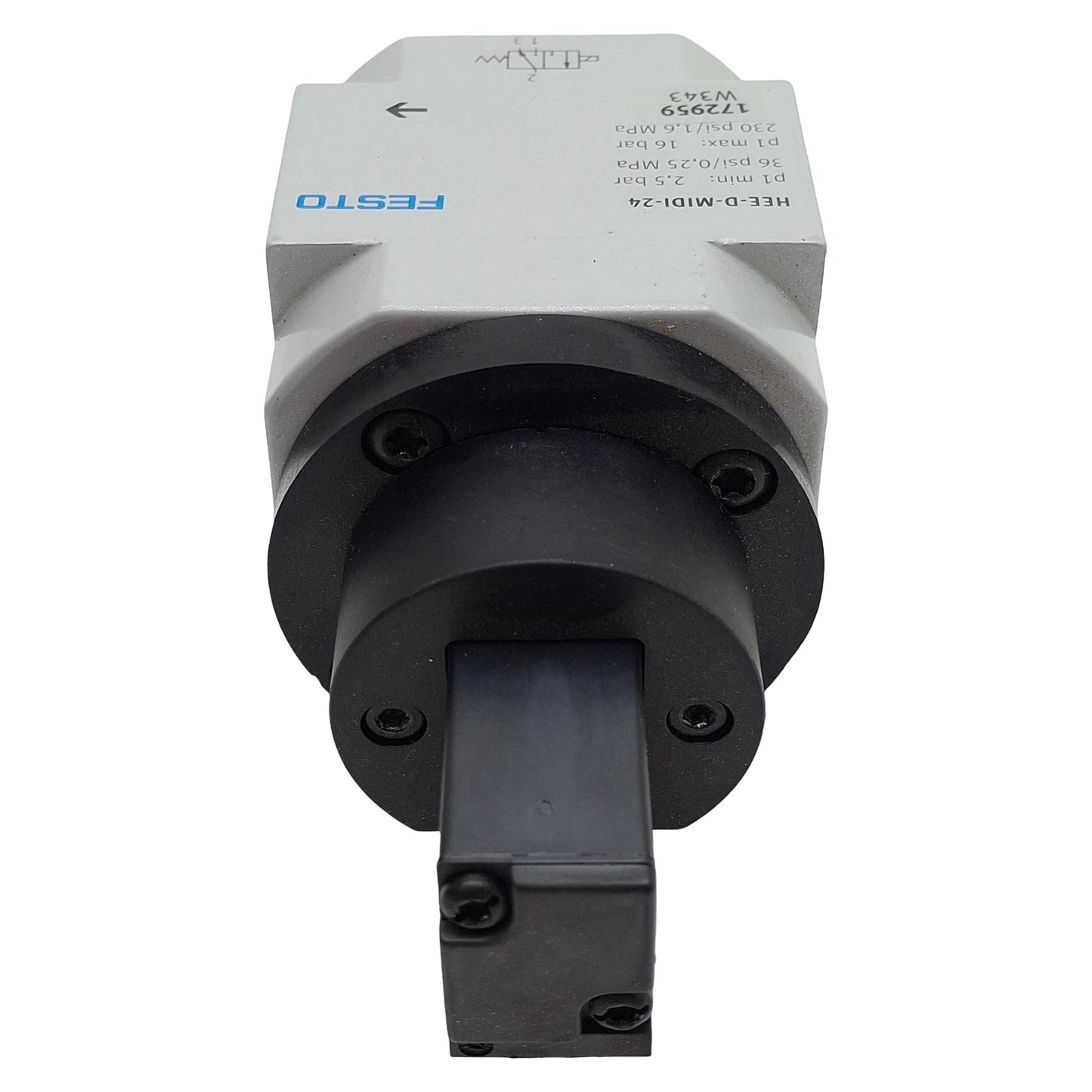Used Festo HEE-D-MIDI-24 On/Off Start Valve, 3/2-Way G1/4, 2.5-16bar, 24VDC Coil