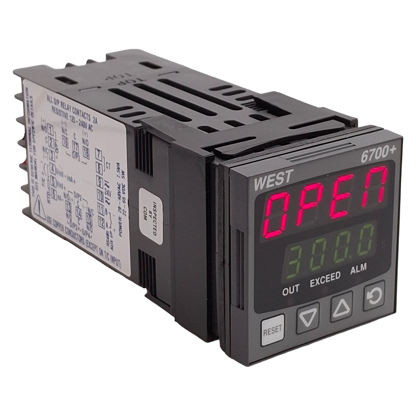 Used West P6701Z2120022 Limit Controller, Universal Input, 24-48VAC/DC, 1/16 DIN