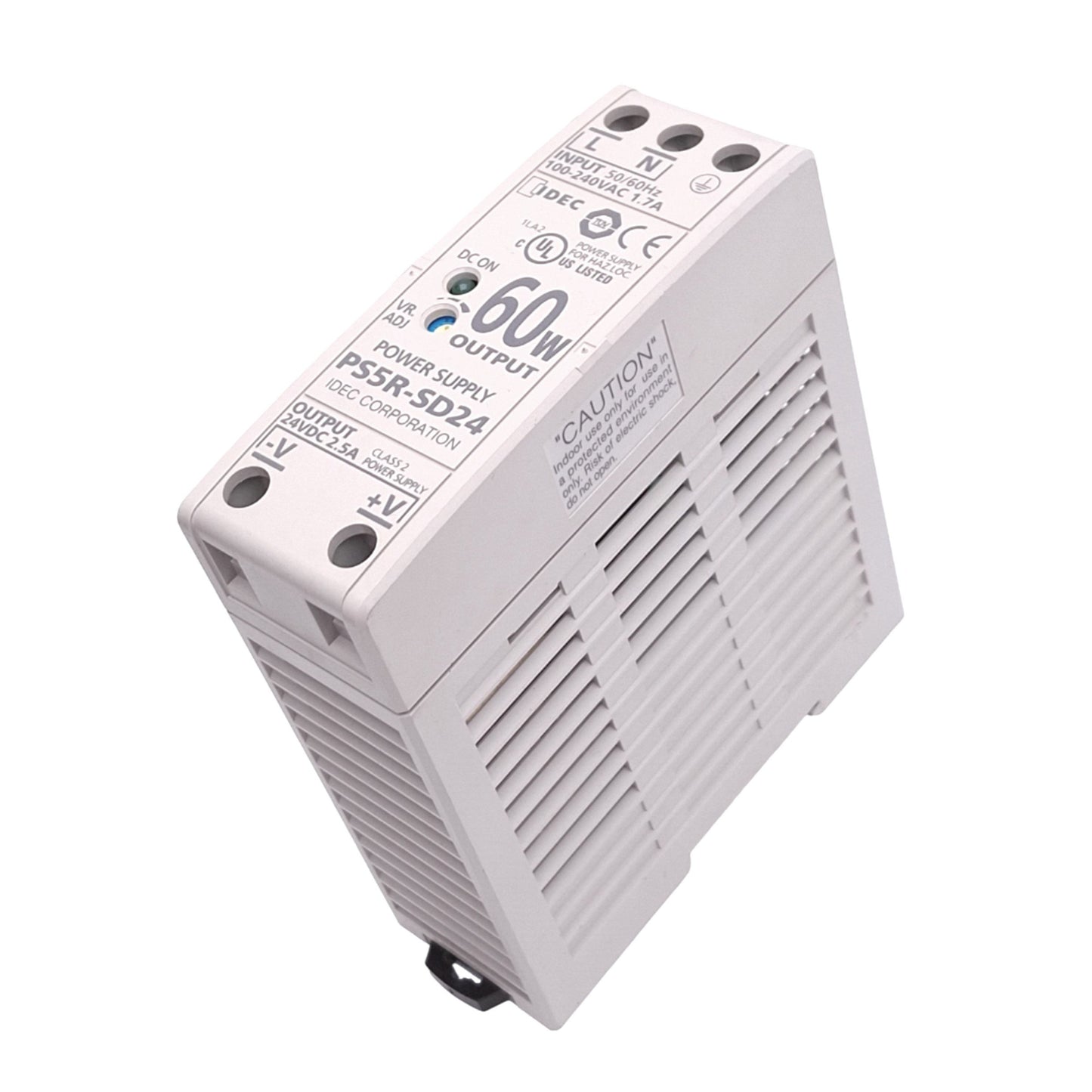 Used IDEC PS5R-SD24 Power Supply, 100-240VAC In, 24VDC 2.5A Out, 60W Max