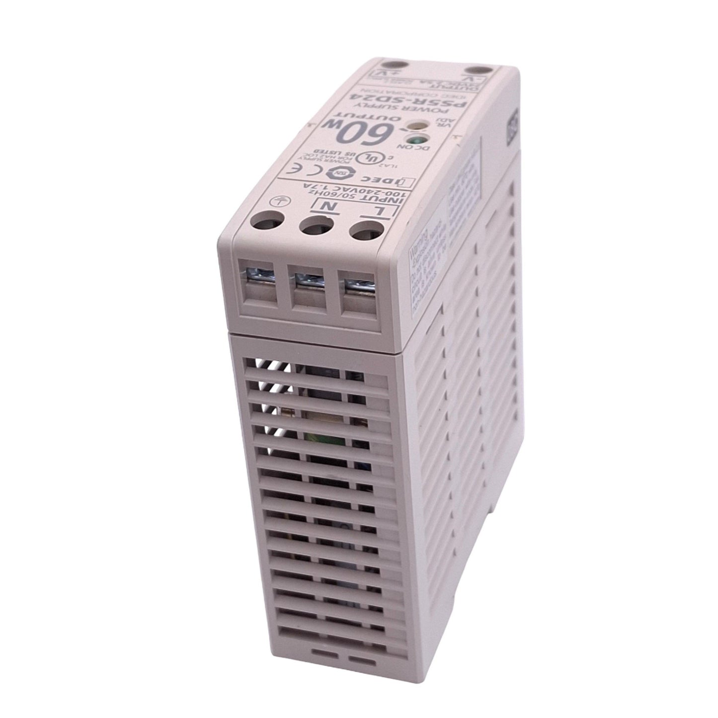 Used IDEC PS5R-SD24 Power Supply, 100-240VAC In, 24VDC 2.5A Out, 60W Max