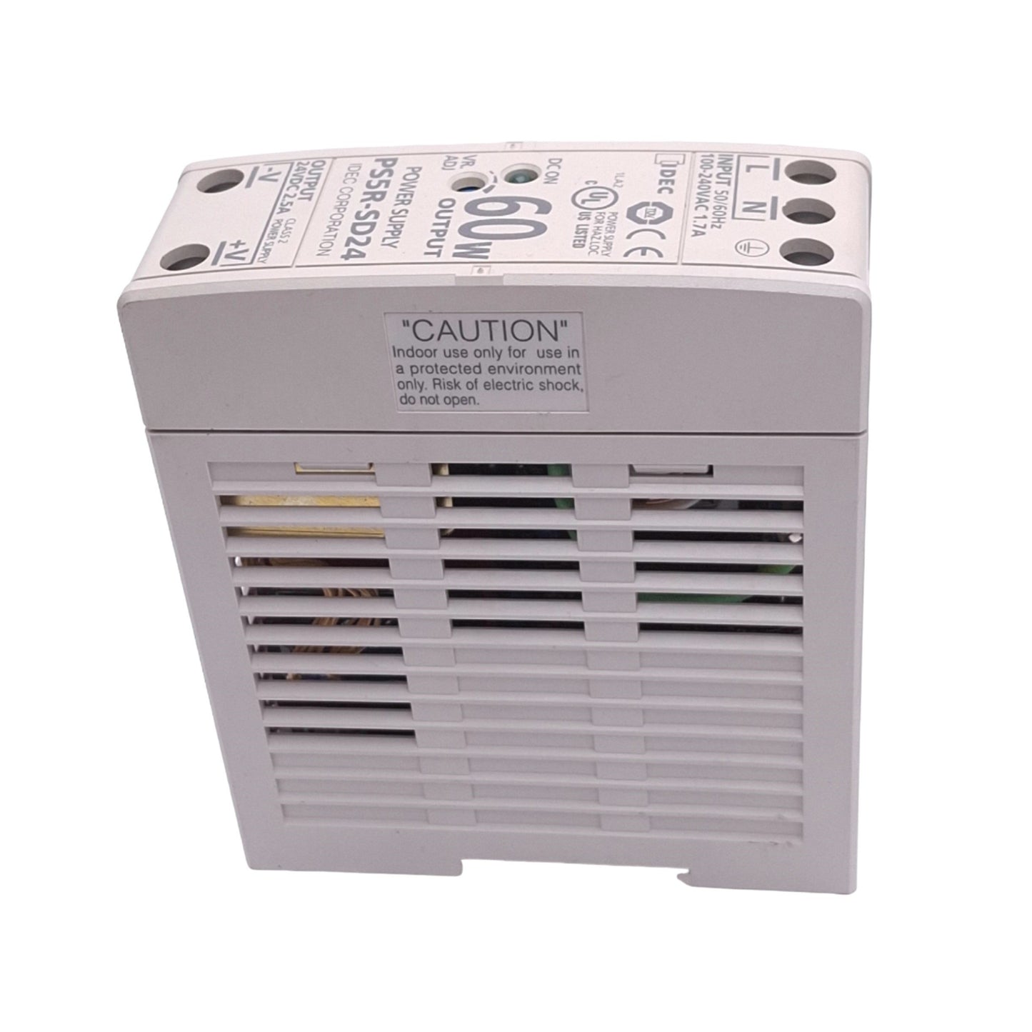 Used IDEC PS5R-SD24 Power Supply, 100-240VAC In, 24VDC 2.5A Out, 60W Max