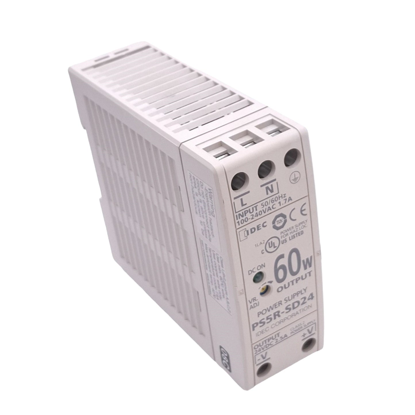 Used IDEC PS5R-SD24 Power Supply, 100-240VAC In, 24VDC 2.5A Out, 60W Max