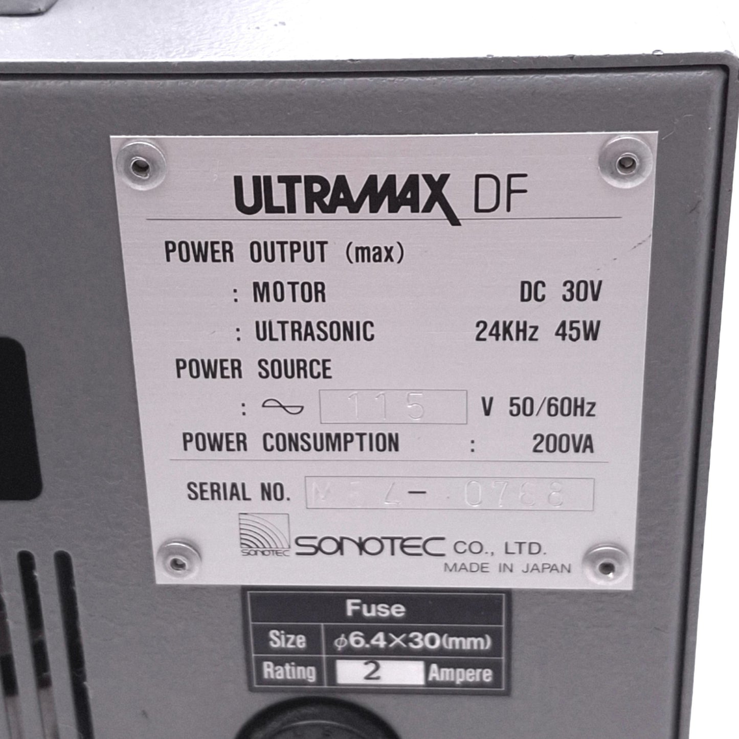 Used Gesswein Ultramax DF Ultrasonic Polishing Controller, 20-30Khz, 100-120VAC