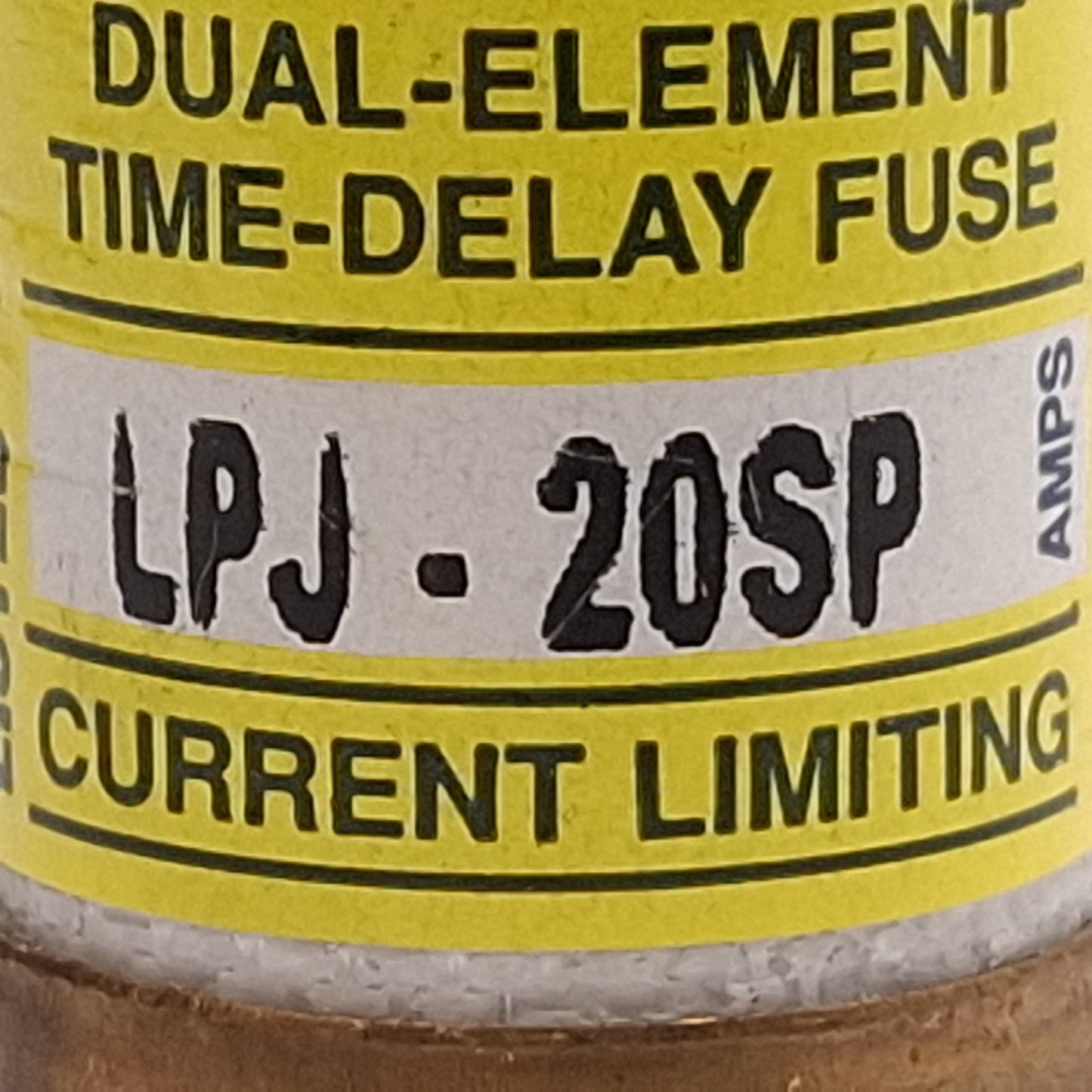 Used Lot of 3 Bussmann LPJ-20SP Low-Peak Time-Delay Fuse, Class J, 20A 600VAC/300VDC