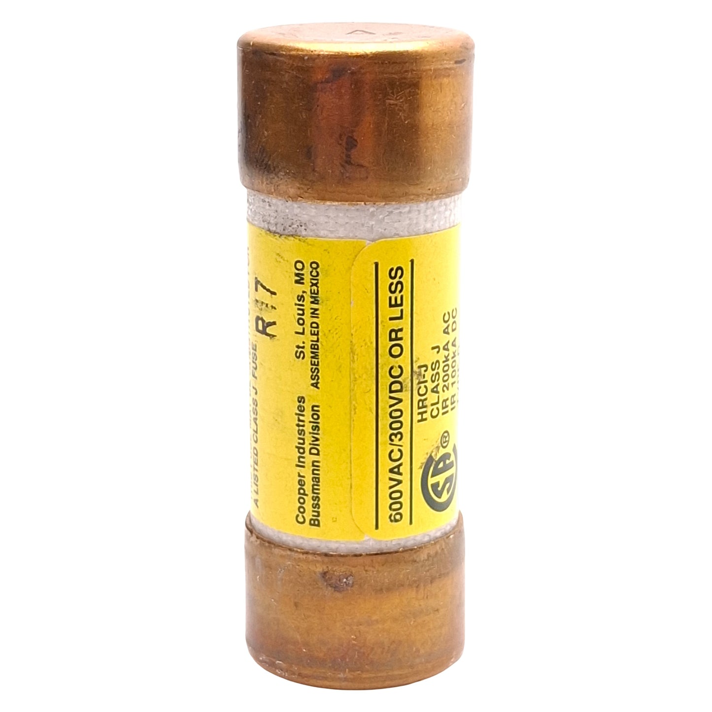 Used Lot of 3 Bussmann LPJ-20SP Low-Peak Time-Delay Fuse, Class J, 20A 600VAC/300VDC