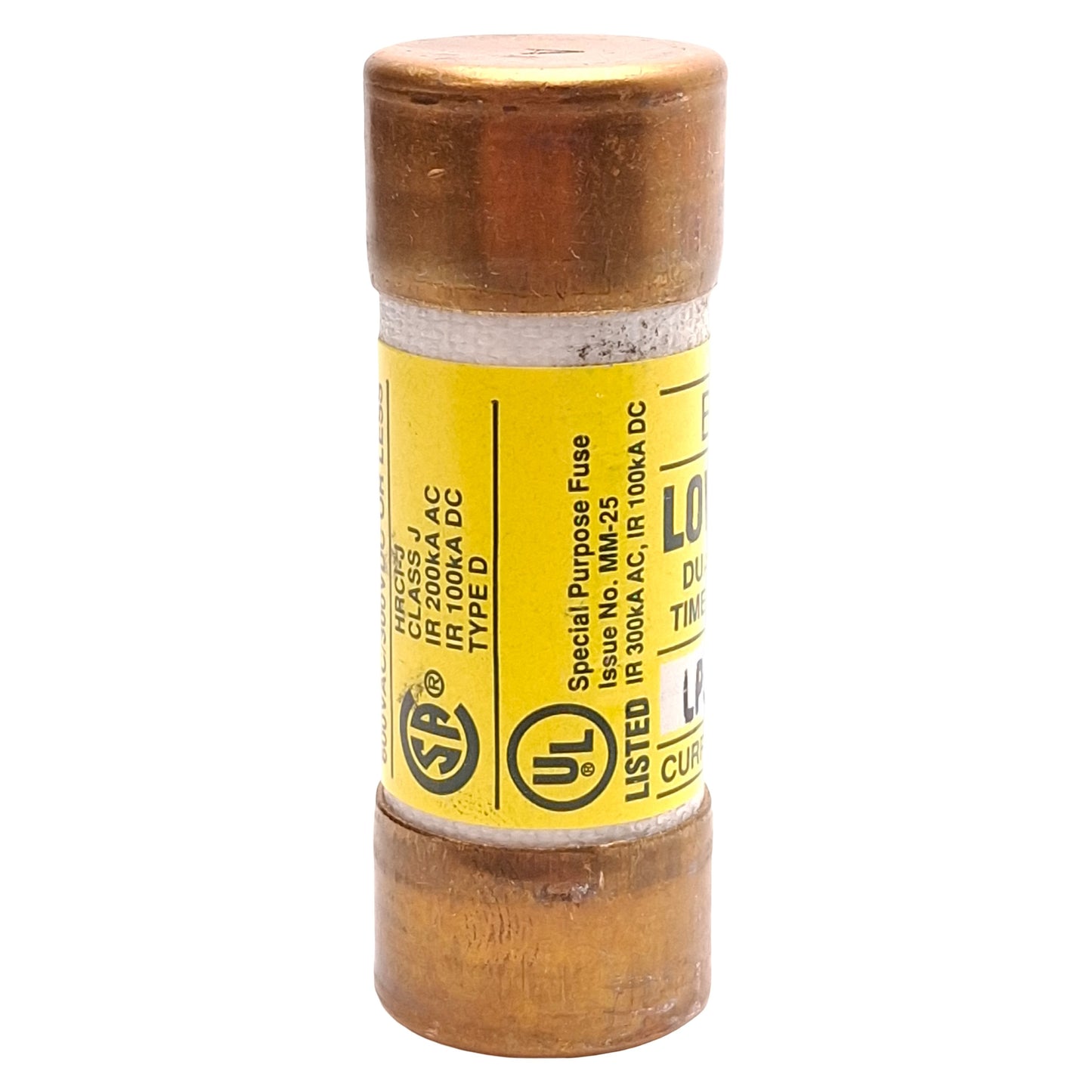 Used Lot of 3 Bussmann LPJ-20SP Low-Peak Time-Delay Fuse, Class J, 20A 600VAC/300VDC