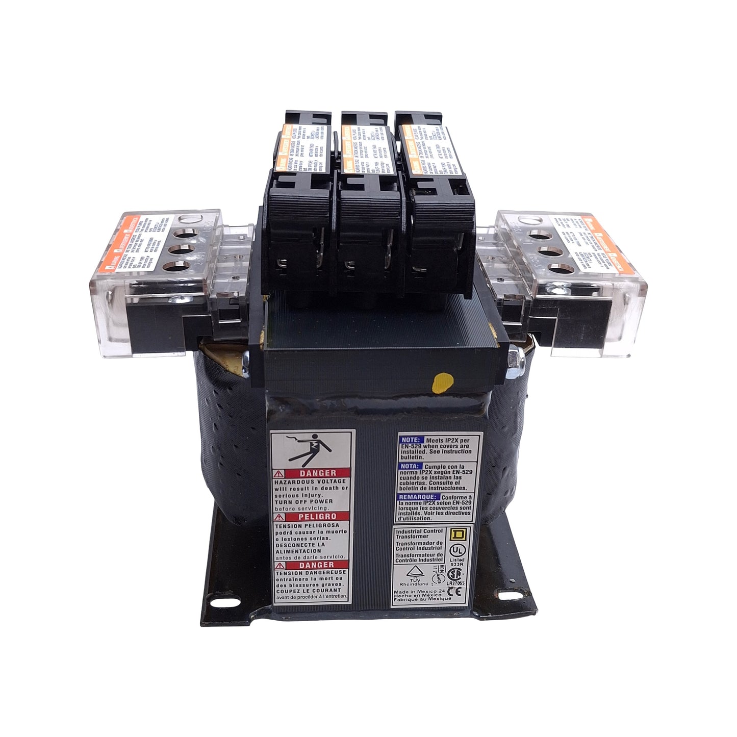 Used Schneider Electric 9070TF500D1 Control Transformer, 240x480 Primary, 120V Second