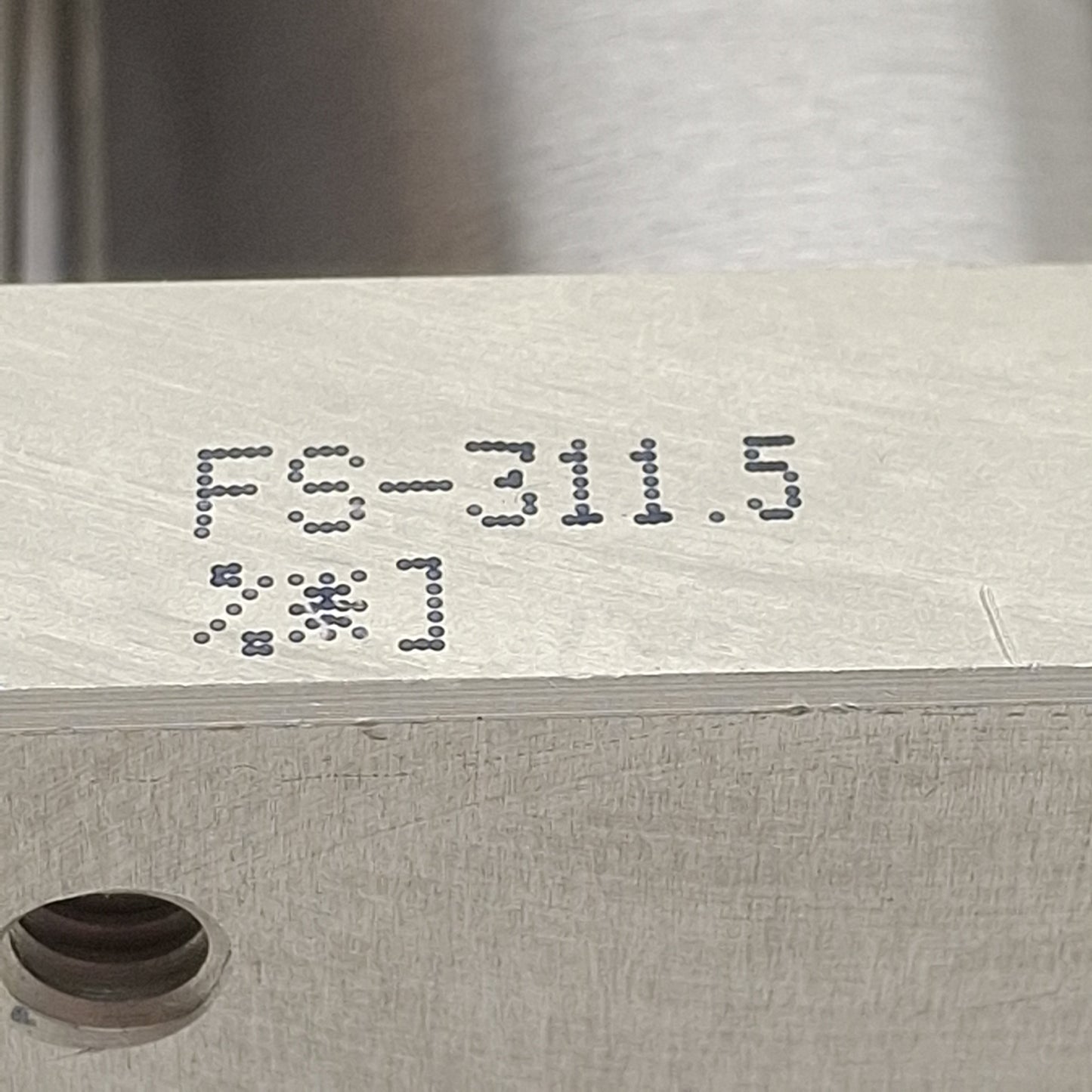 Used Bimba FS-311.5 Flat-1 Square Pneumatic Cylinder, ø2" Bore, 3.5" Stroke, 1/8" NPT