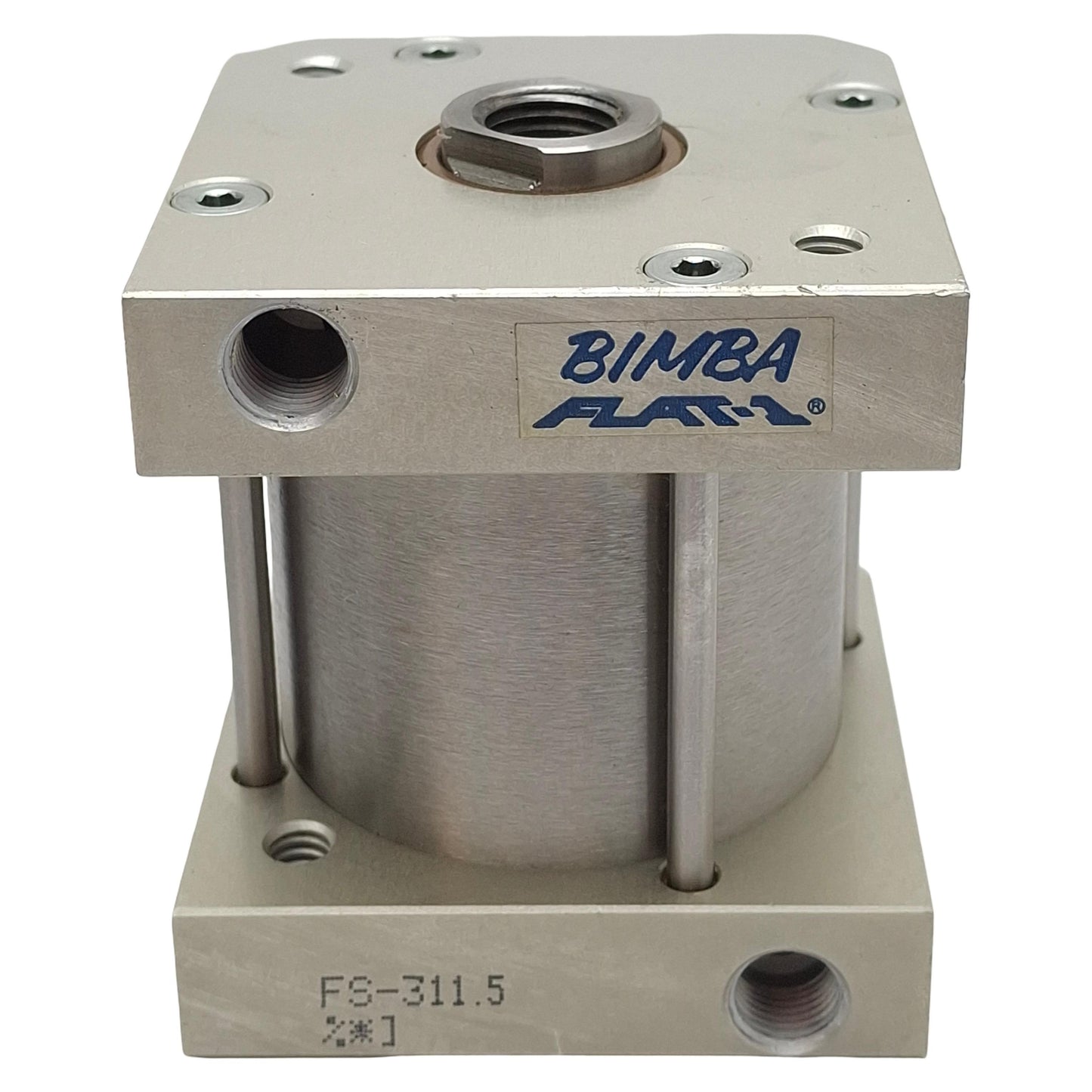 Used Bimba FS-311.5 Flat-1 Square Pneumatic Cylinder, ø2" Bore, 3.5" Stroke, 1/8" NPT