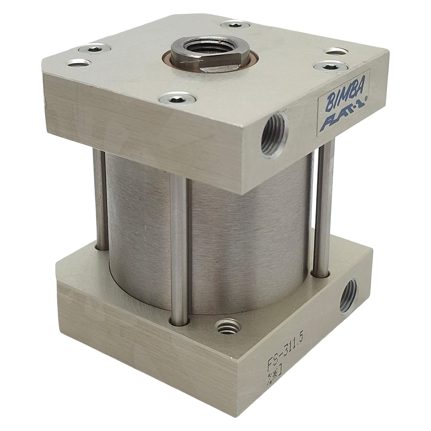 Used Bimba FS-311.5 Flat-1 Square Pneumatic Cylinder, ø2" Bore, 3.5" Stroke, 1/8" NPT
