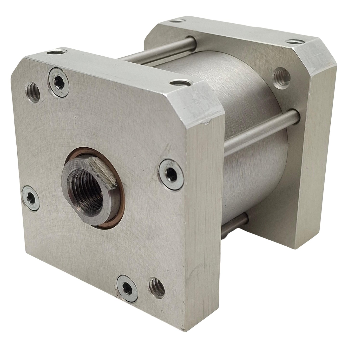 Used Bimba FS-311.5 Flat-1 Square Pneumatic Cylinder, ø2" Bore, 3.5" Stroke, 1/8" NPT