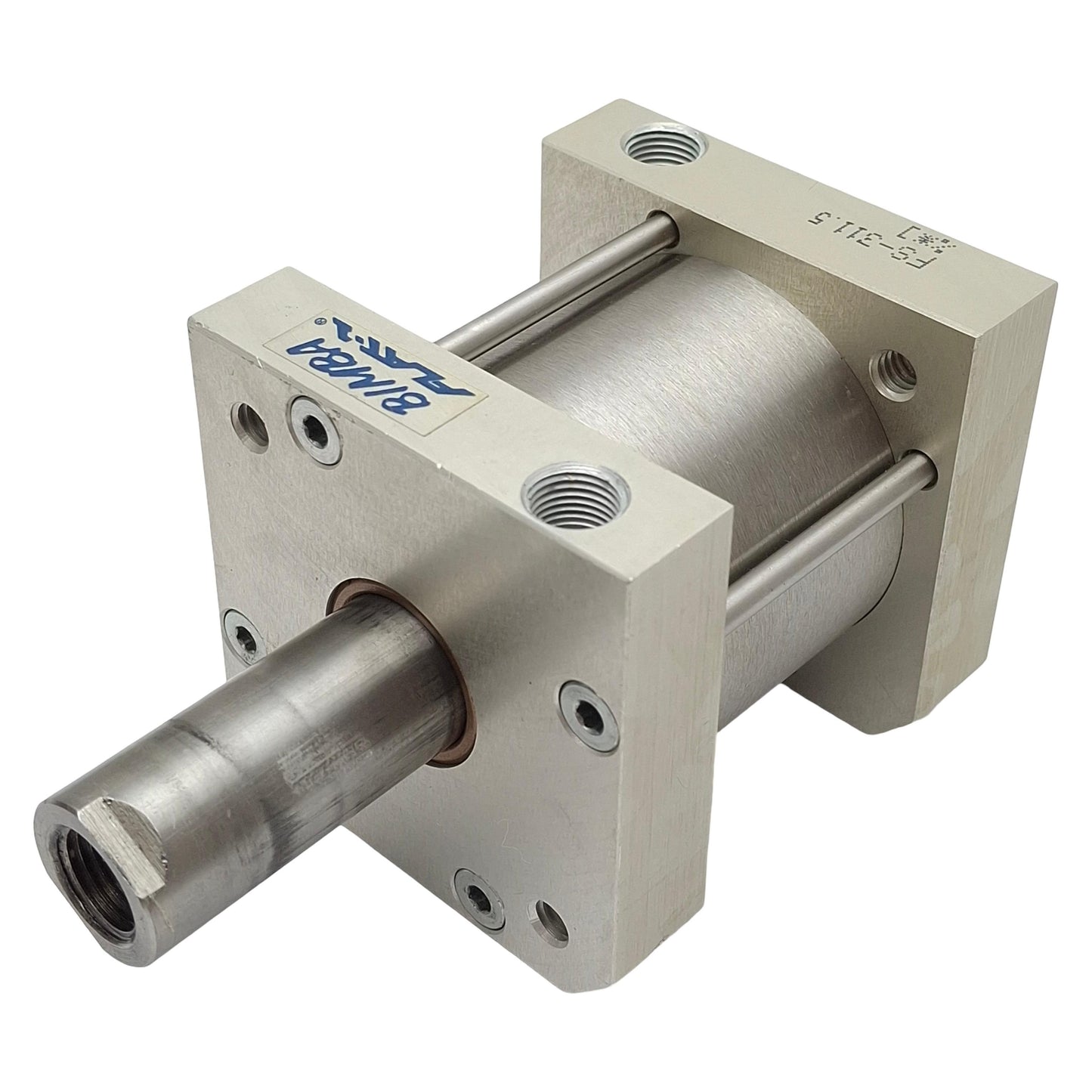 Used Bimba FS-311.5 Flat-1 Square Pneumatic Cylinder, ø2" Bore, 3.5" Stroke, 1/8" NPT