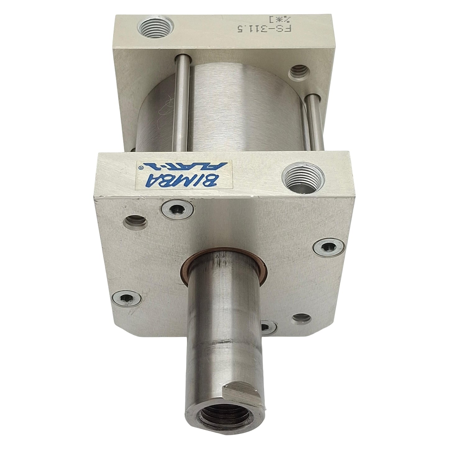 Used Bimba FS-311.5 Flat-1 Square Pneumatic Cylinder, ø2" Bore, 3.5" Stroke, 1/8" NPT