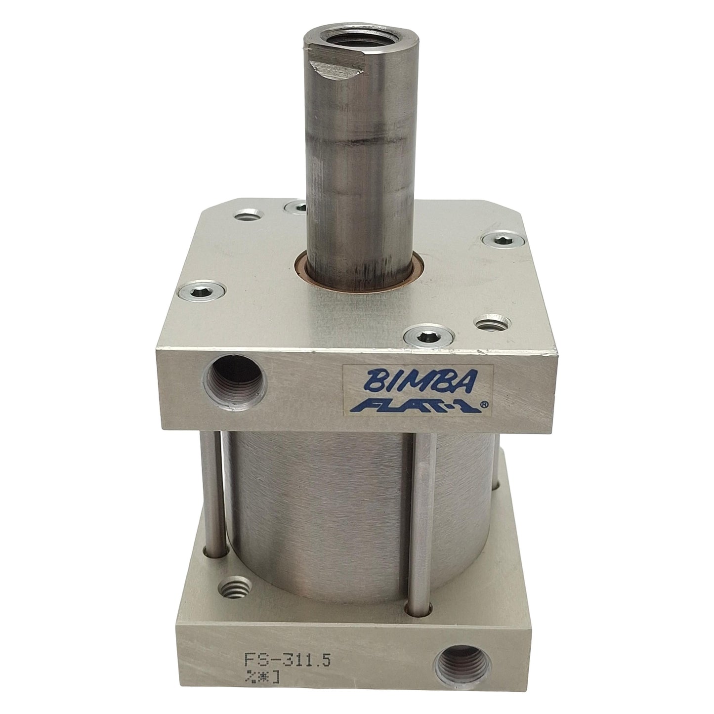 Used Bimba FS-311.5 Flat-1 Square Pneumatic Cylinder, ø2" Bore, 3.5" Stroke, 1/8" NPT