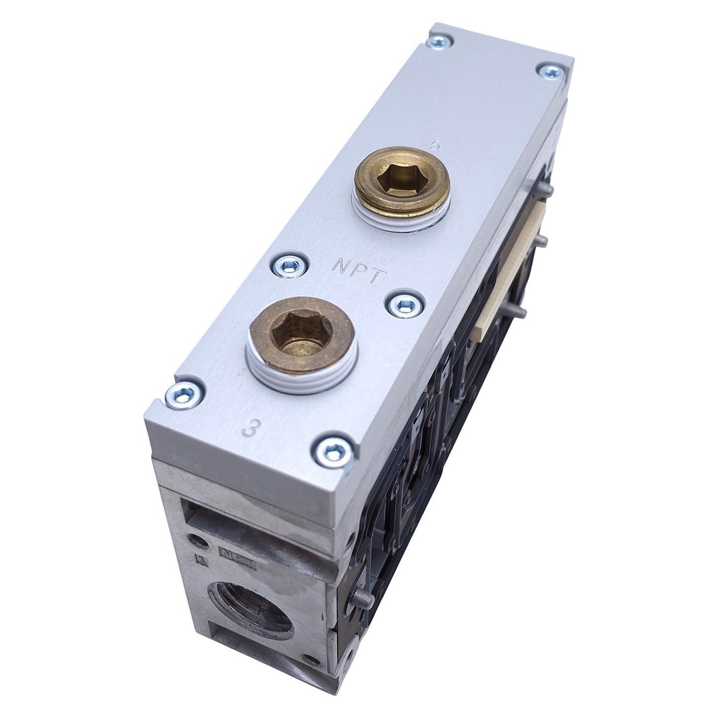 Used Festo VABF-S6-1-P1A6-N12 539232 Supply Plate 1/2" NPT Thread, 3x Ports
