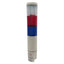 Used Federal Signal MSL3-024 MicroStat Status Indicator, Clear/Red/Blue, 24VAC/VDC