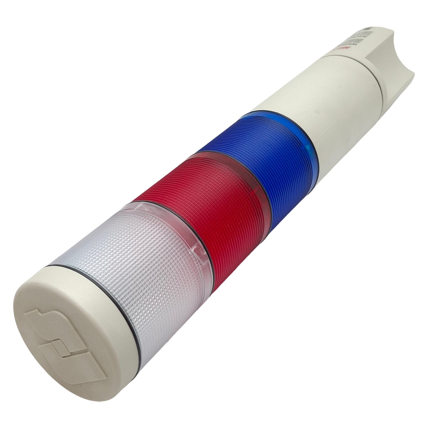 Used Federal Signal MSL3-024 MicroStat Status Indicator, Clear/Red/Blue, 24VAC/VDC