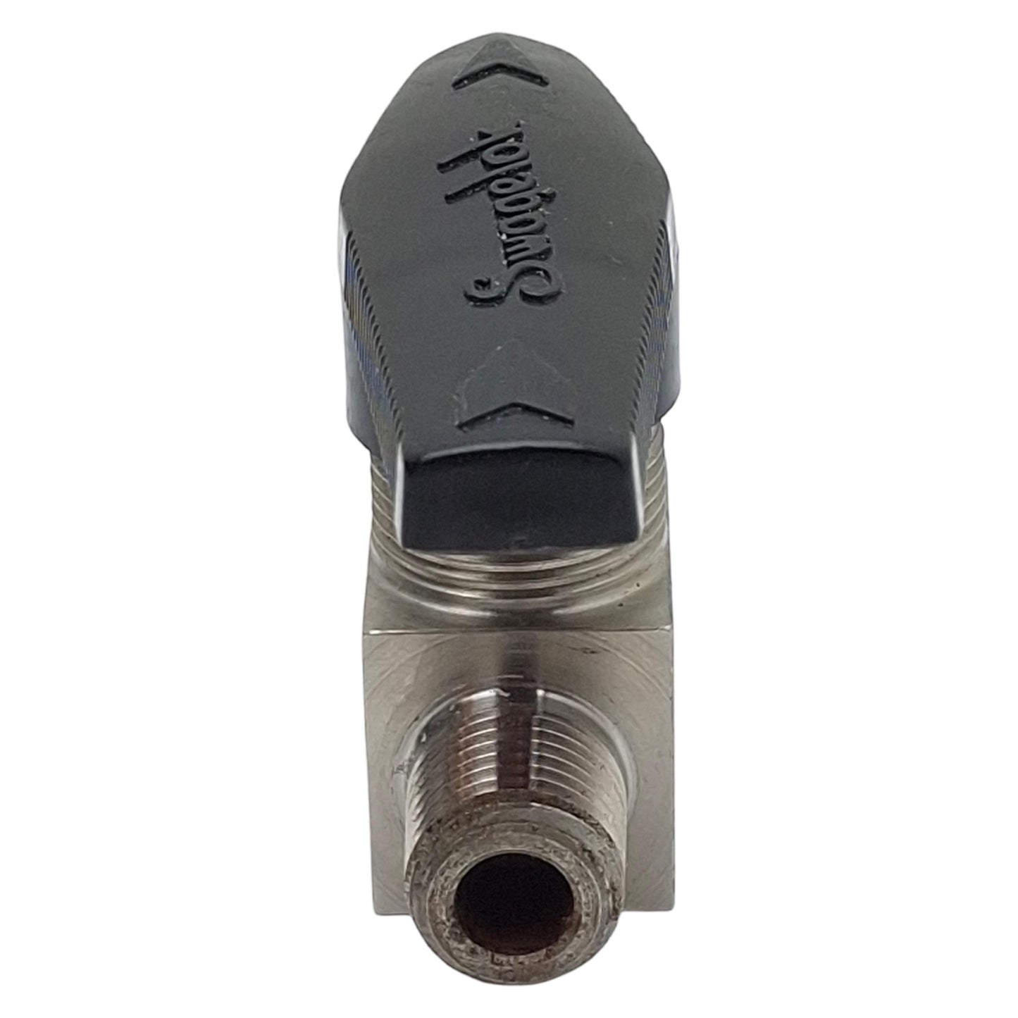Used Swagelok SS-43M4-S4 316 Stainless Ball Valve, 1/4in NPT x 1/4in Tube Fitting